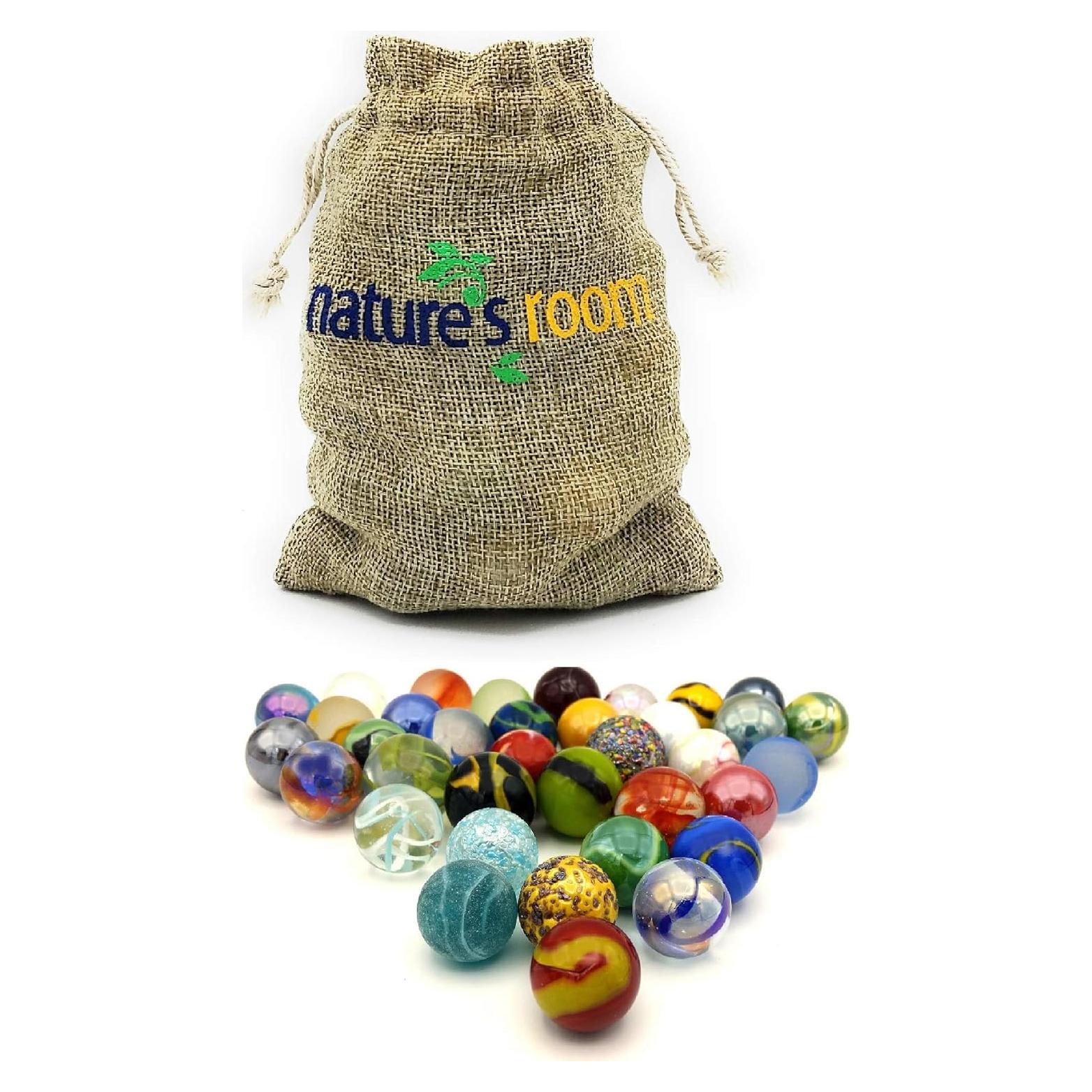 Set de 25 Canicas de Vidrio Naturesroom - 2.54 cm - Colores Variados