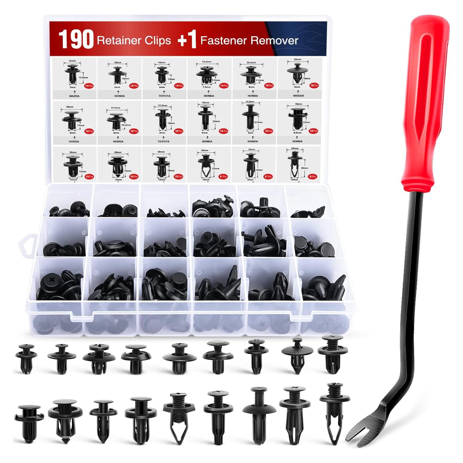 Kit 190 Pcs Clips de Retención Nilight para Automóvil