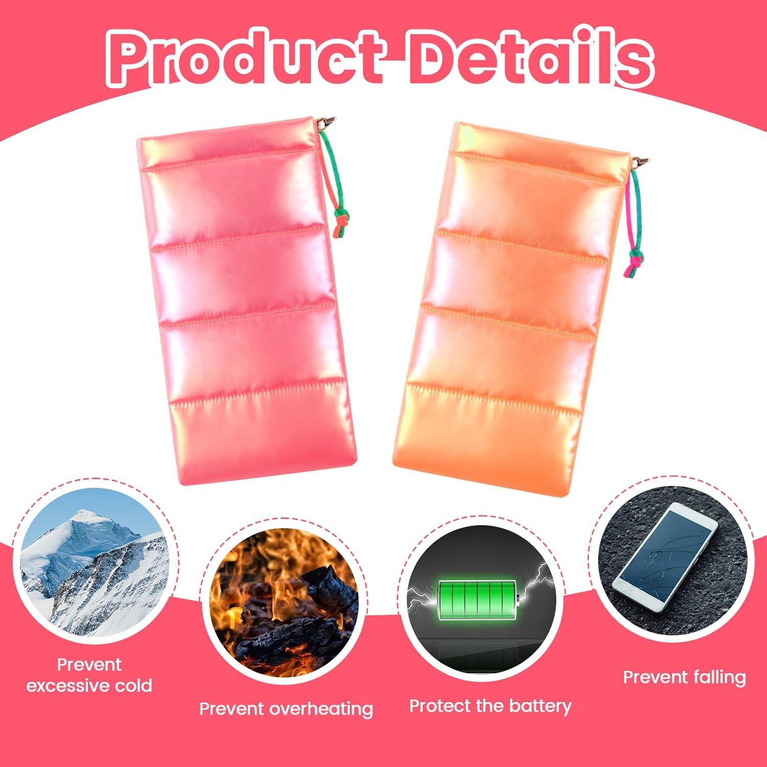 Paquete de 2 Fundas Térmicas Copkim para Teléfono - Rosa y Naranja