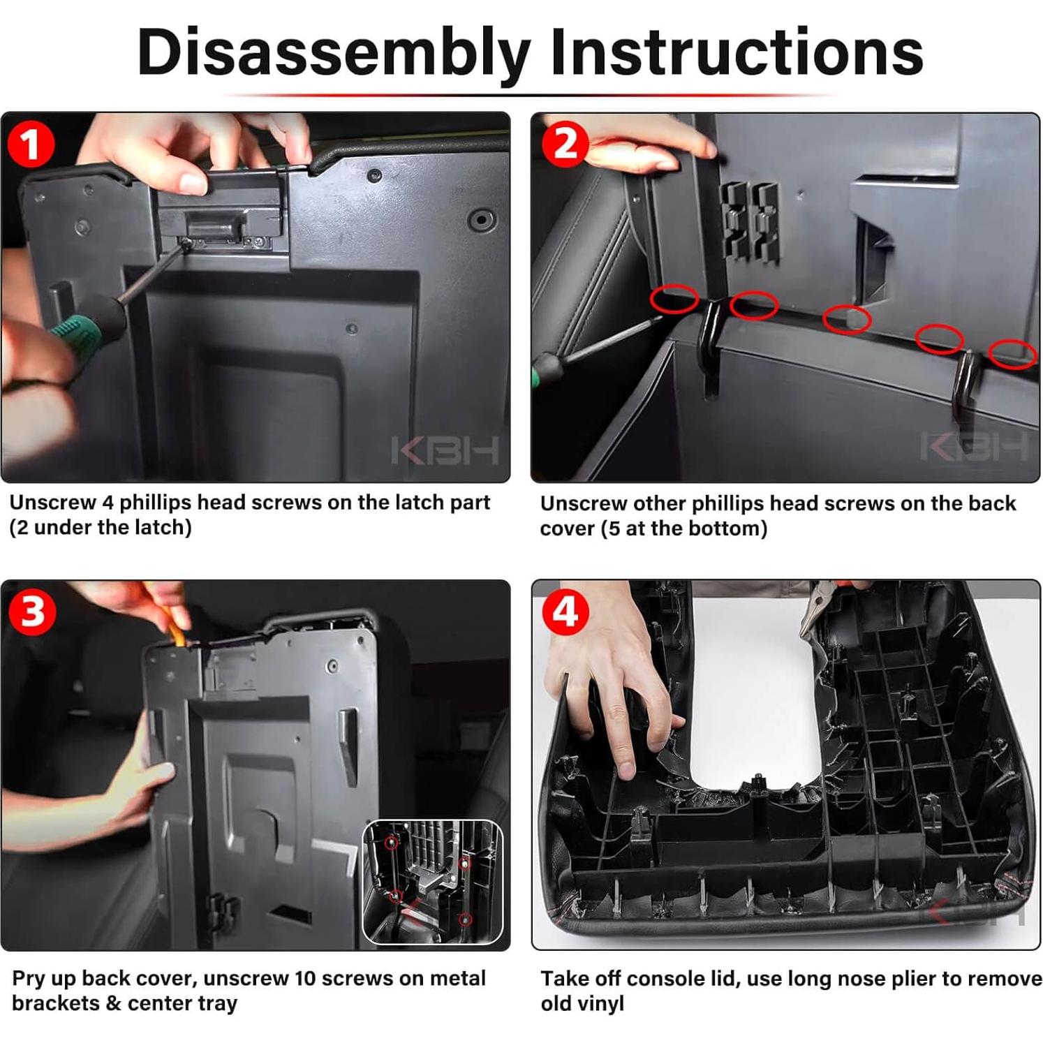 Cubierta de Consola Central Toyota Tundra 2014-2021 KBH Negro