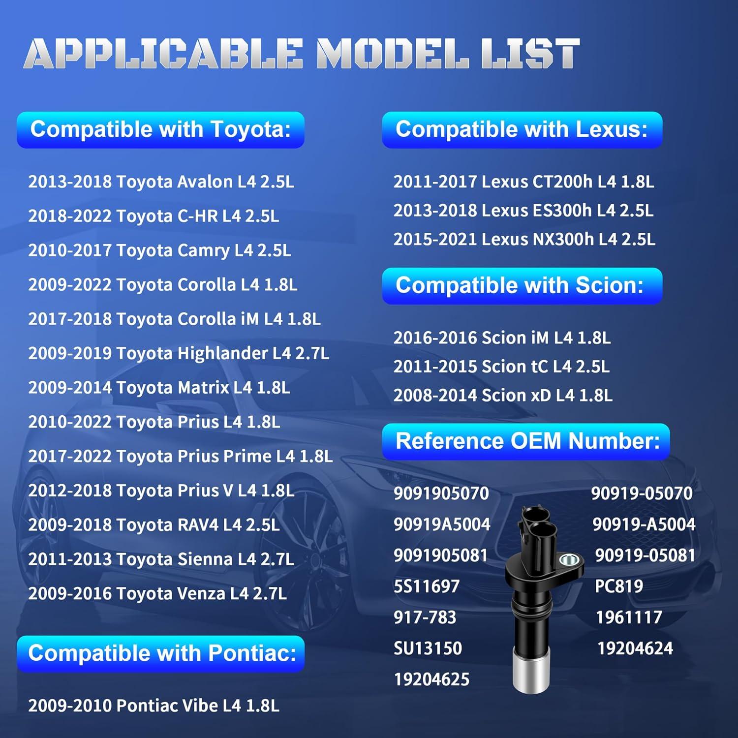Sensor de Posición del Cigüeñal A-NAFTULY 9091905070 para Toyota
