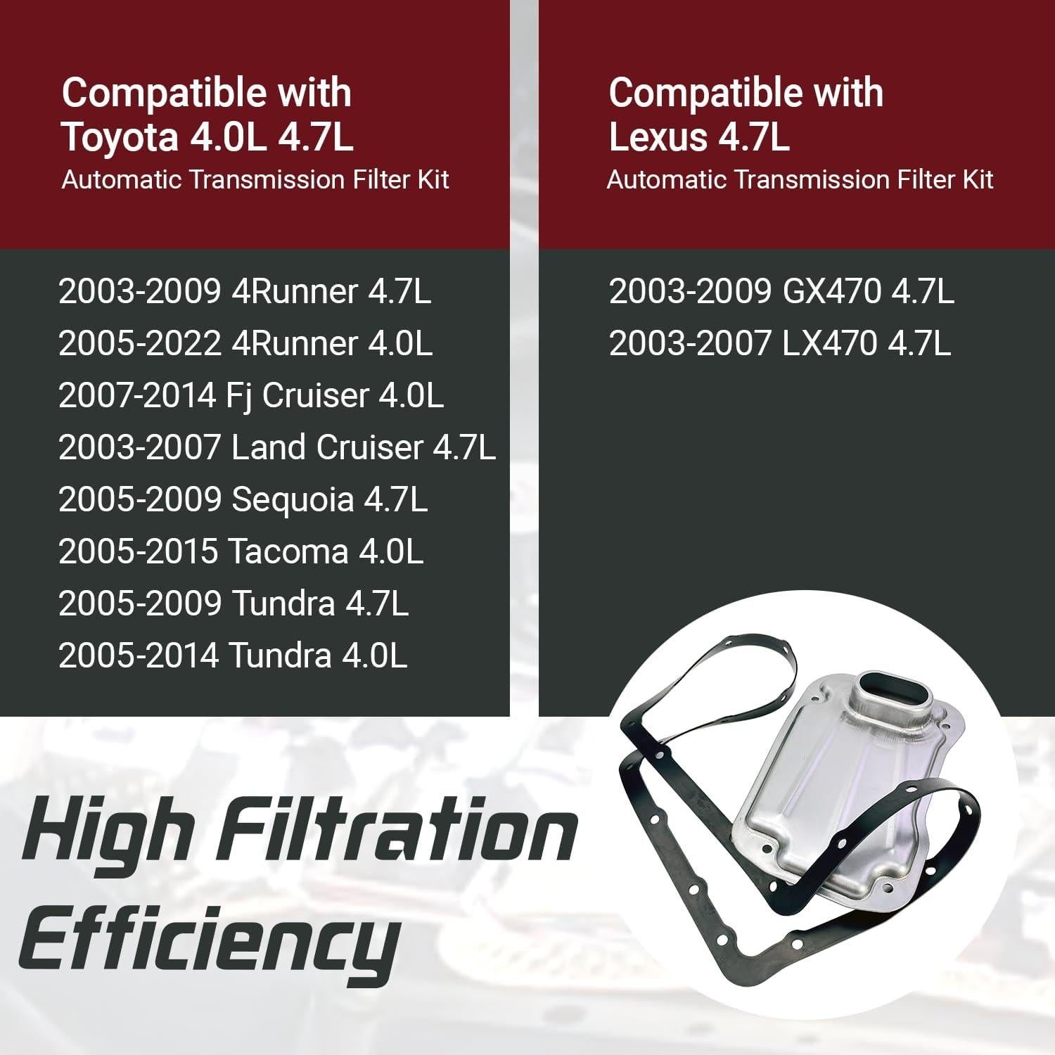 Filtro de Transmisión Automática Kynren A750E A750F Compatible