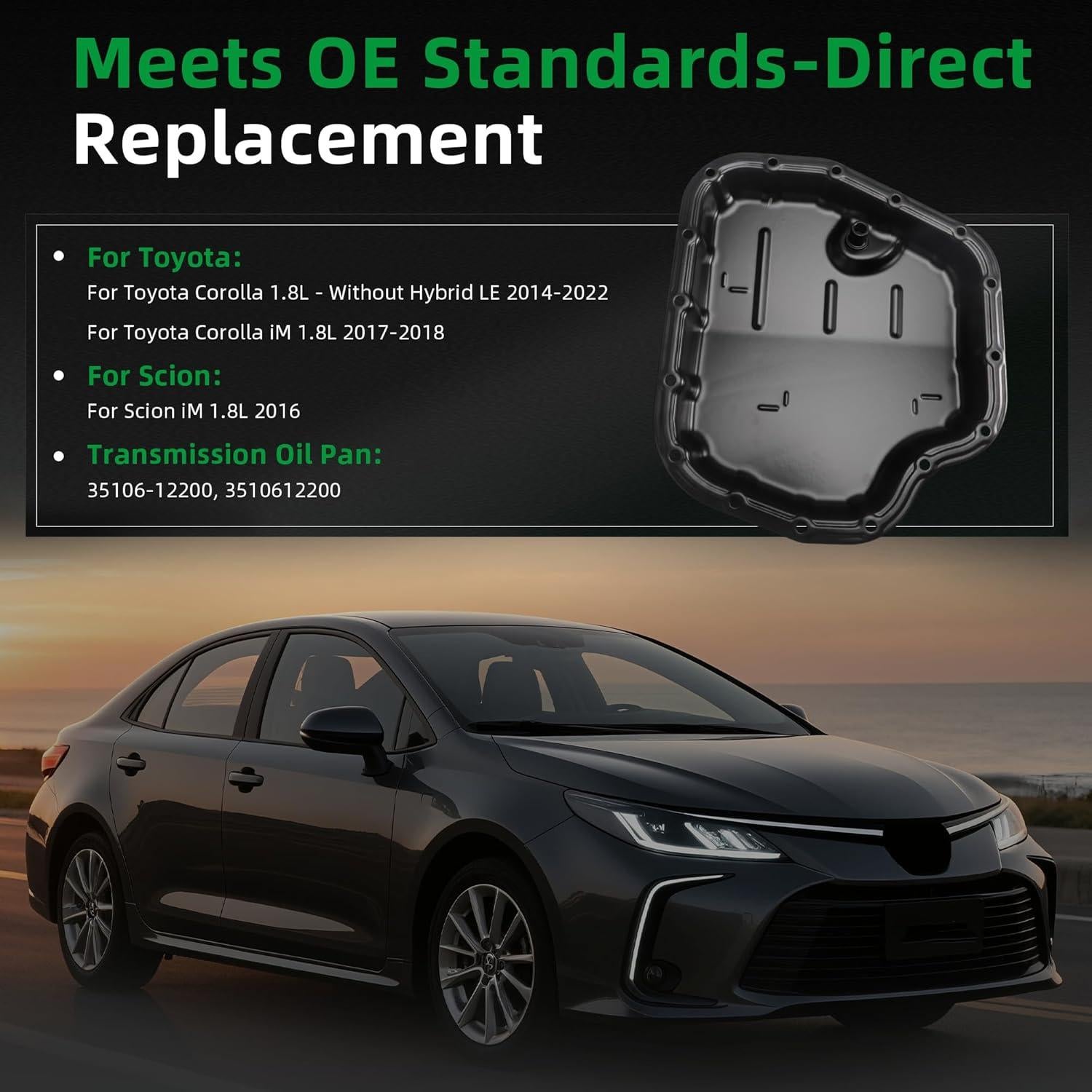 Pan de Aceite de Transmisión Riyhch para Toyota Corolla 2014-2022