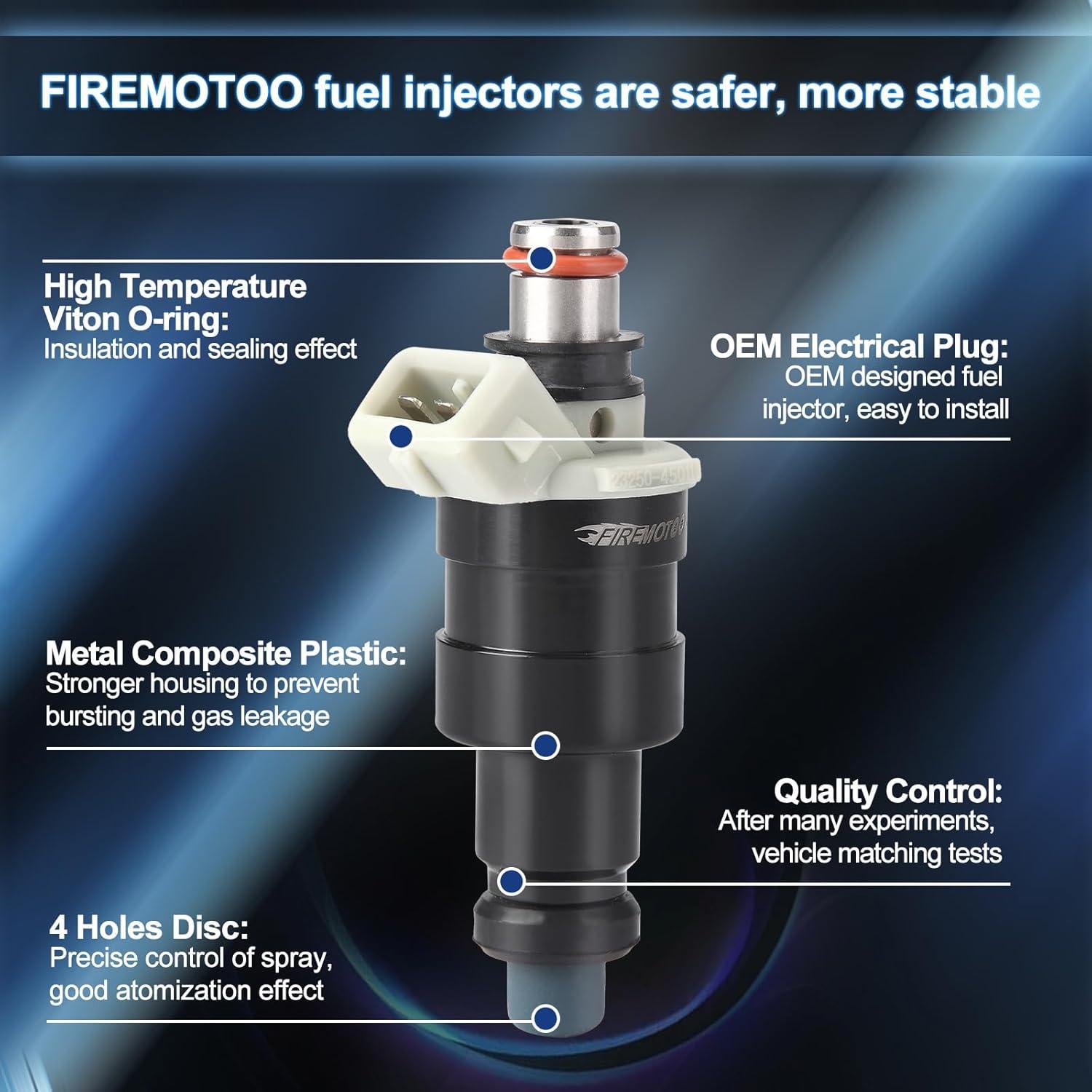 Juego de inyectores de combustible FIREMOTOO 4 puertos 23250-45011