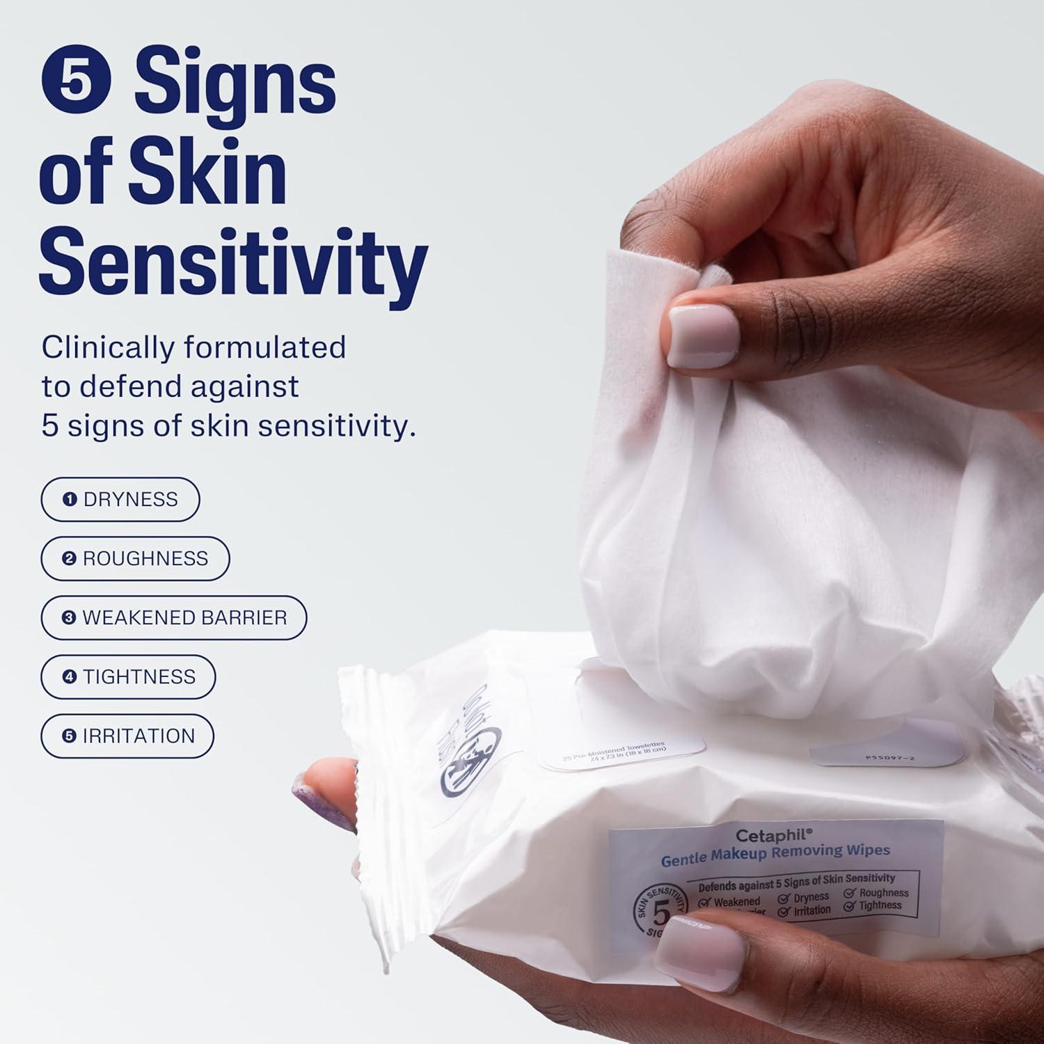 Toallitas Desmaquillantes Cetaphil para Piel Sensible 25 Hojas