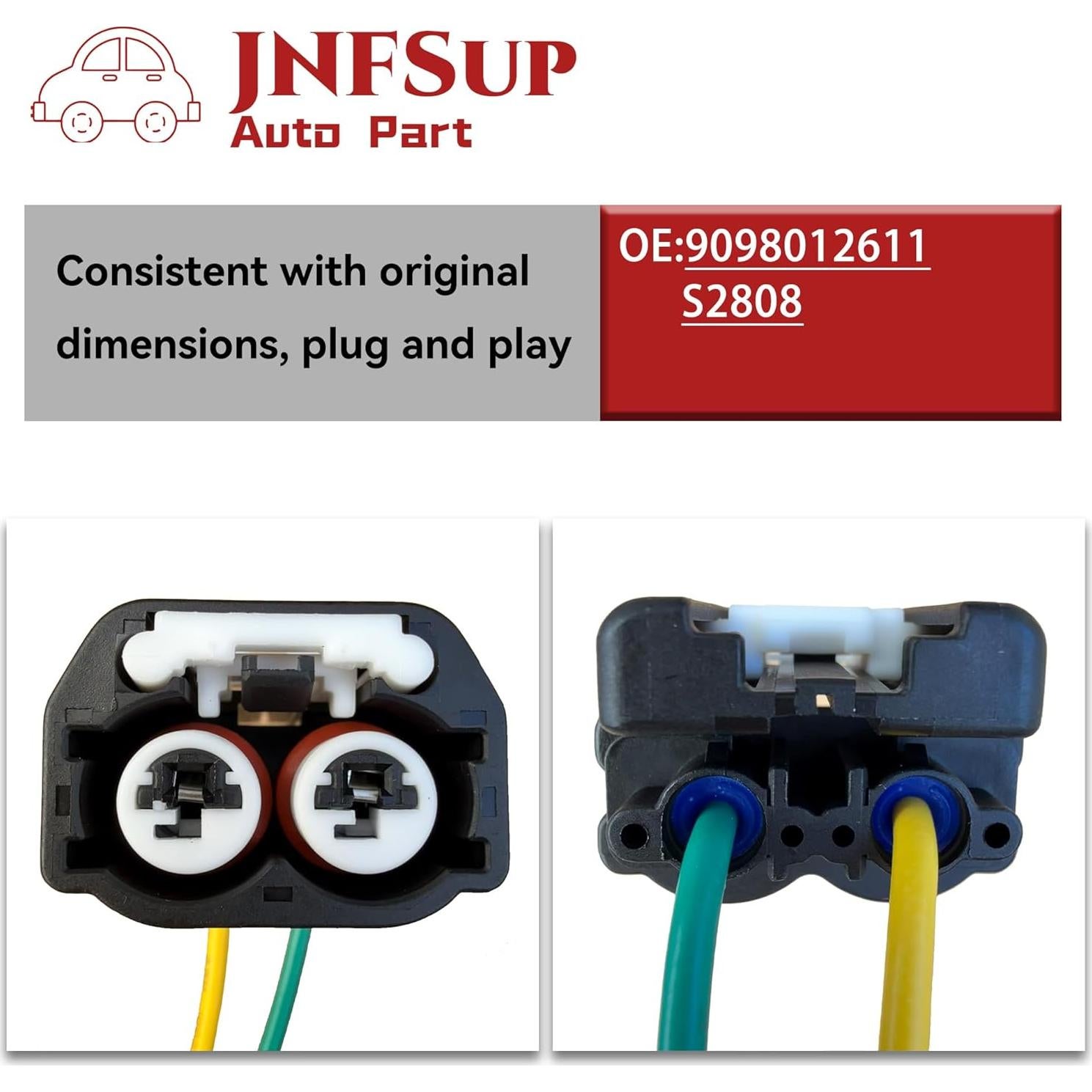 Conector de Arnés de Cableado JNFSup 90980-12611 para Sensor de Cigüeñal