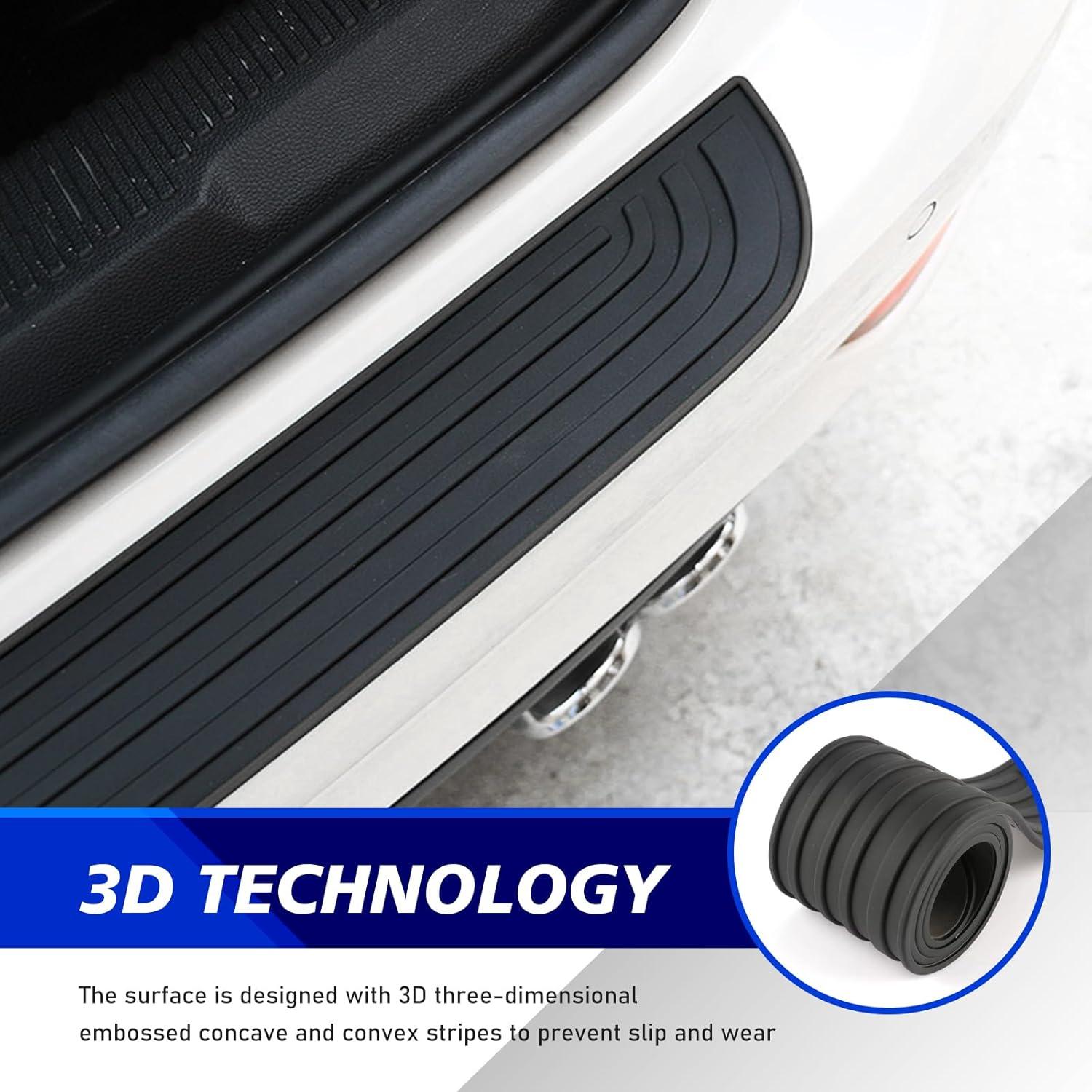 Protector de Parachoques Trasero Ferianl Negro 88.9x8 cm