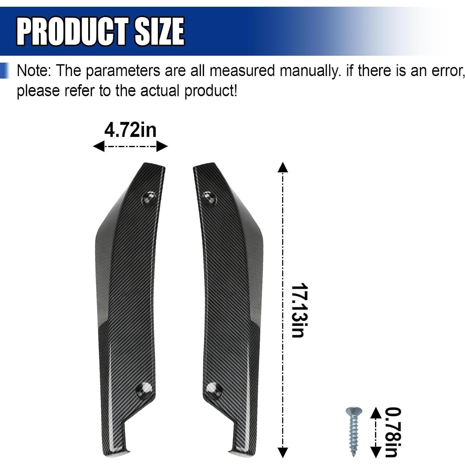 Kit de Canards de Spoiler de Coche GAOLAOSY Fibra de Carbono