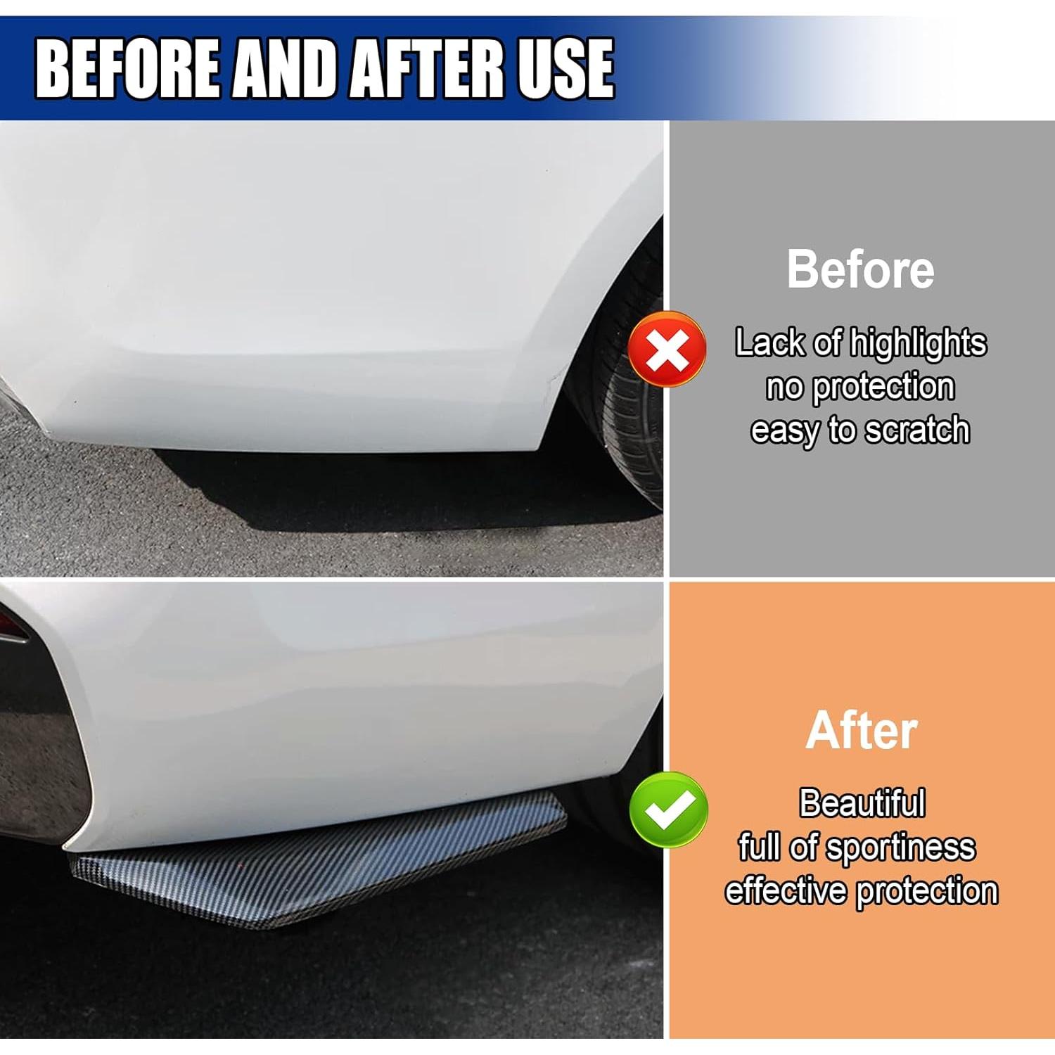 Kit de Canards de Spoiler de Coche GAOLAOSY Fibra de Carbono