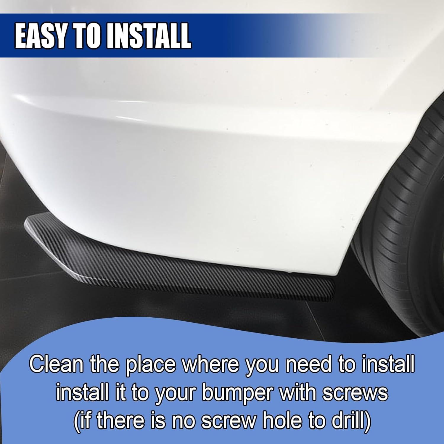 Kit de Canards de Spoiler de Coche GAOLAOSY Fibra de Carbono