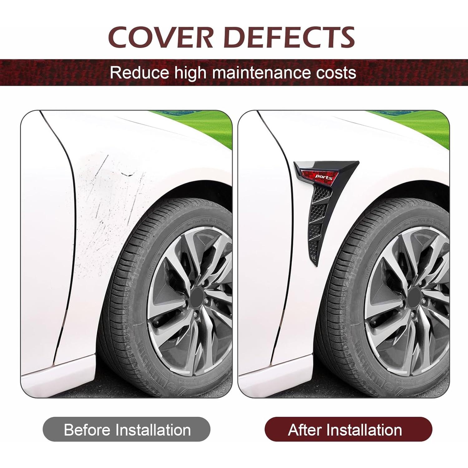 Ventilaciones Laterales de Guardabarros Arwrilt 2 PCS Rojo