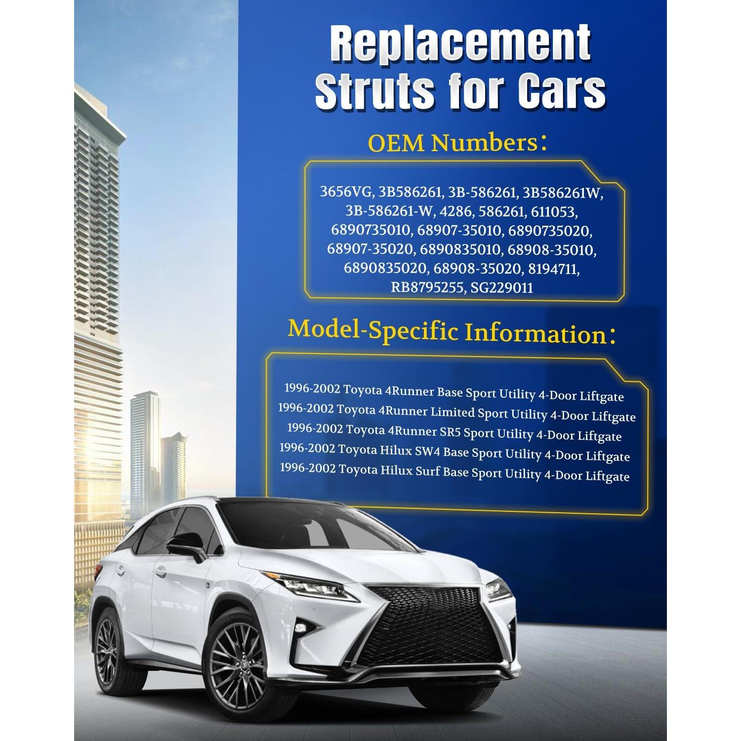 Amortiguadores de Puerta Trasera ARANA SG229011 para Toyota