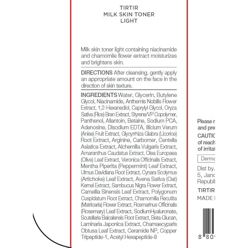 TIRTIR Tónico Leche Piel 32g | Hidratación Vegana