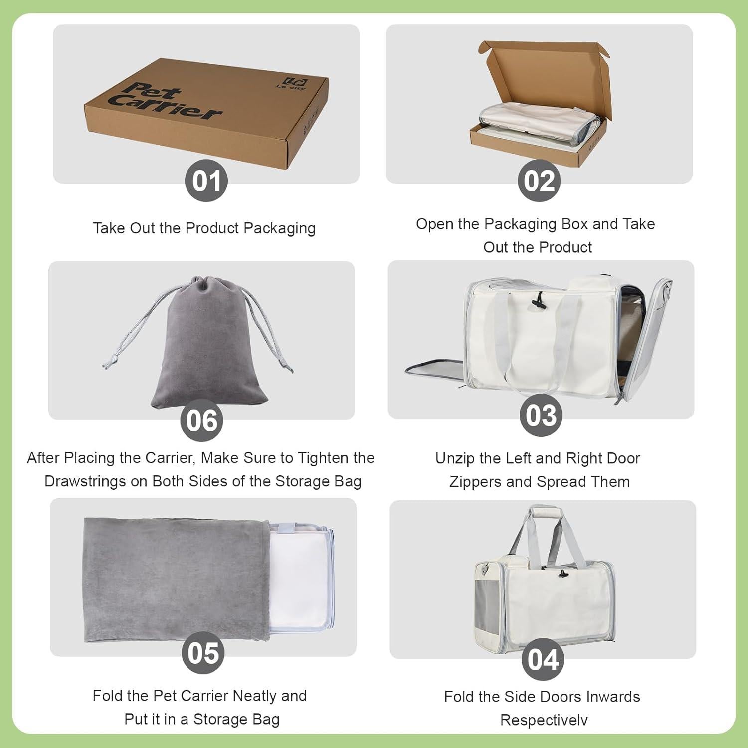 Transportín para Gatos y Perros Le City 7.26 kg Plegable