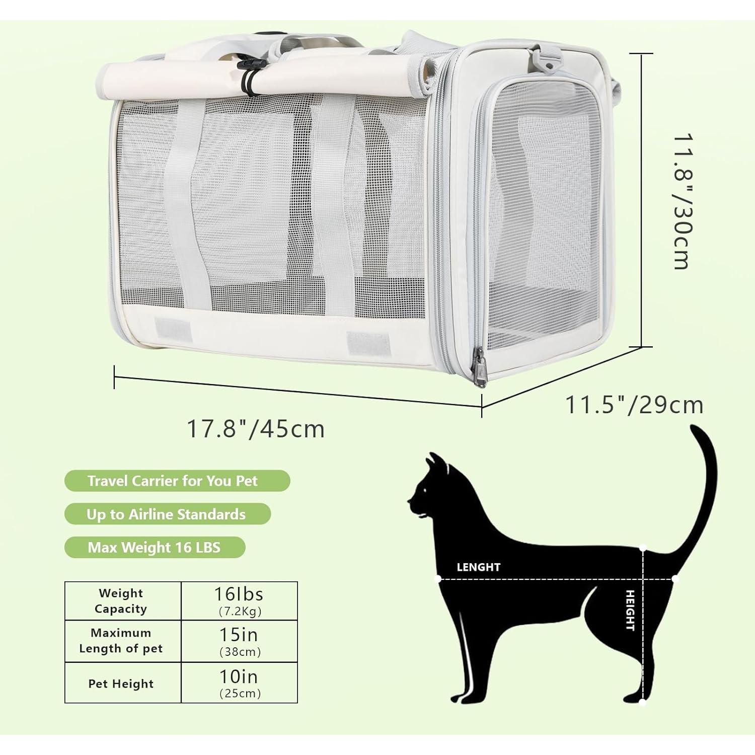 Transportín para Gatos y Perros Le City 7.26 kg Plegable