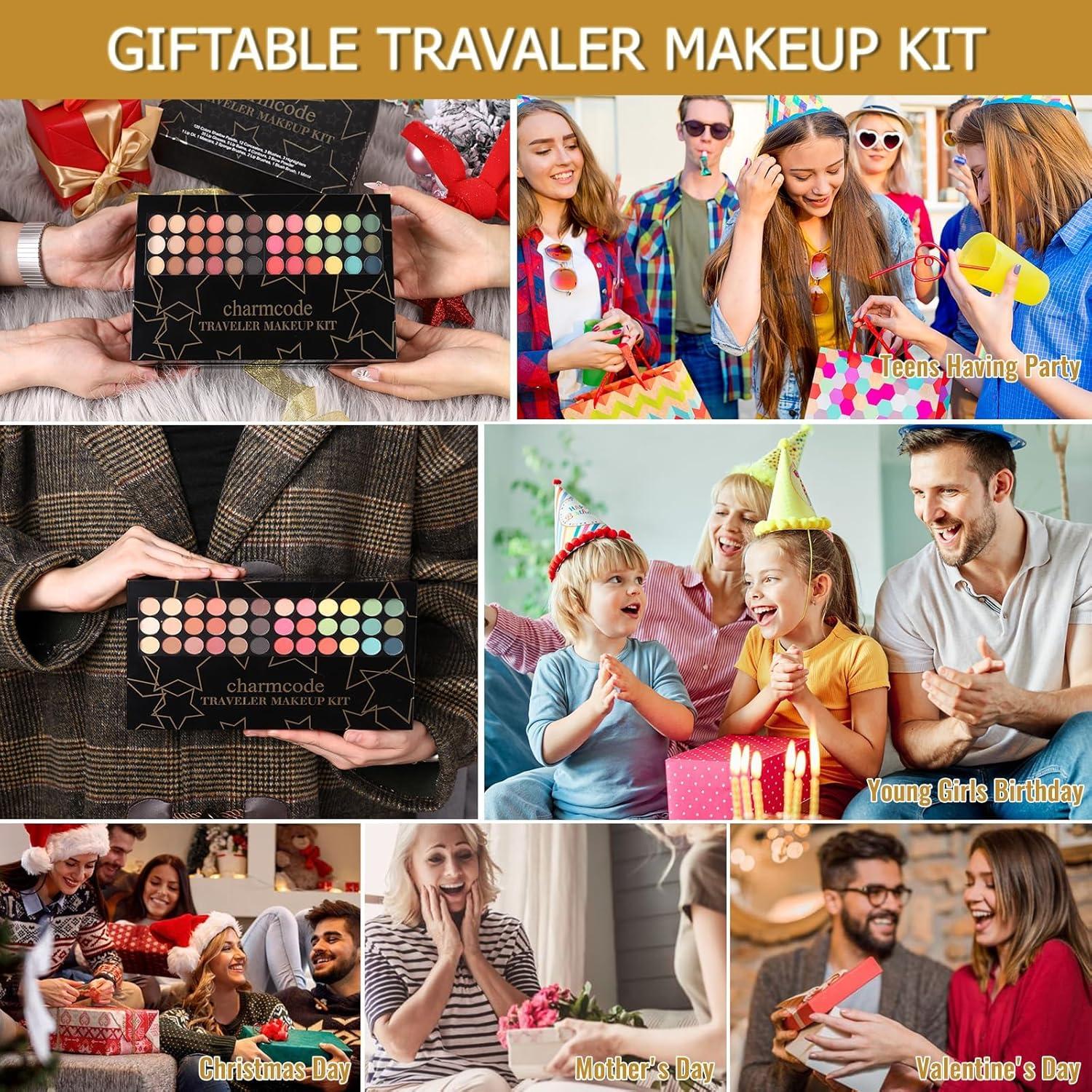Kit de Maquillaje Profesional Charmcode 186 Colores Todo en Uno