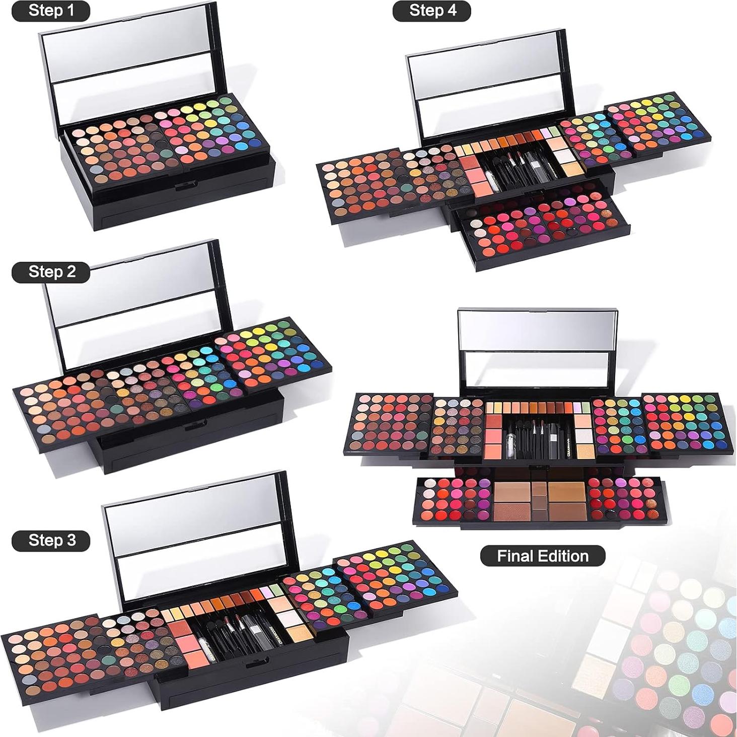 Kit de Maquillaje Profesional Charmcode 186 Colores Todo en Uno
