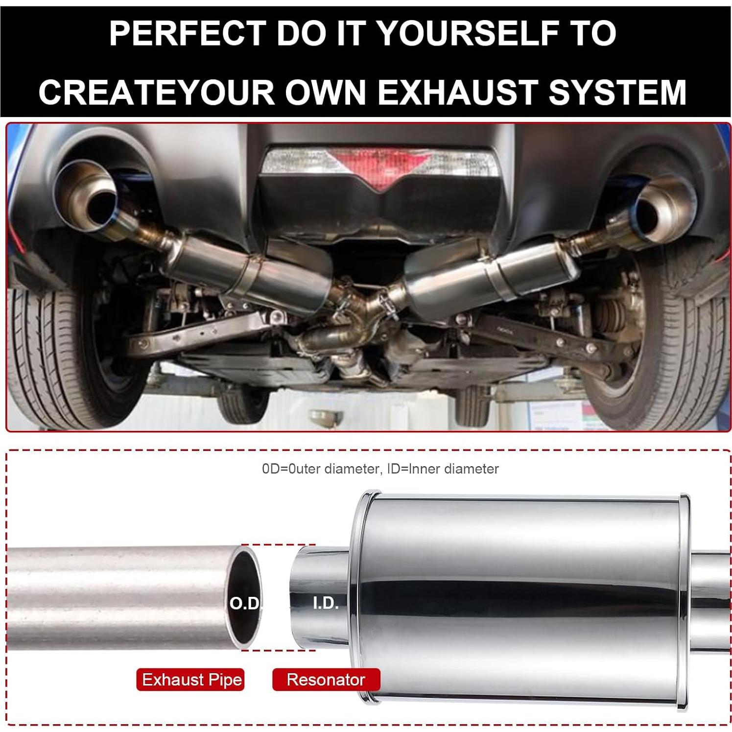 Silenciador Resonador ELSHINE 3'' Acero Inoxidable 304