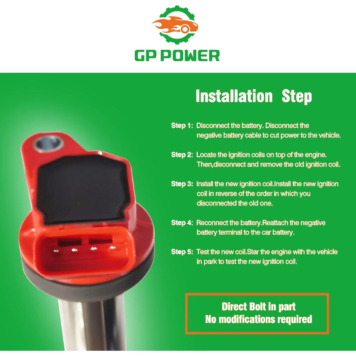 Bobina de Encendido GP POWER Juego de 4 para Toyota y Lexus