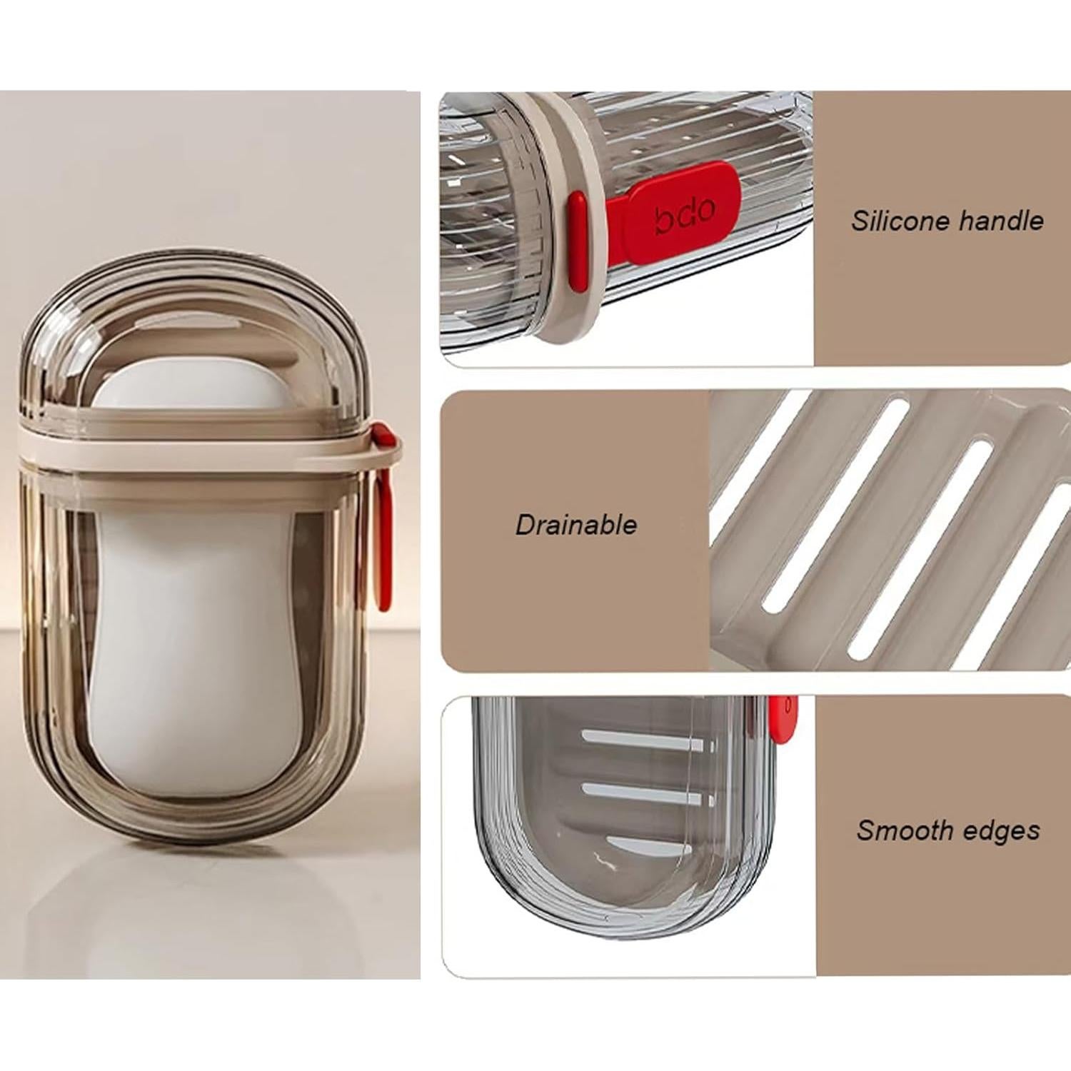 Estuches de Jabón Portátil FQDGTFA - 2 Piezas, a Prueba de Fugas