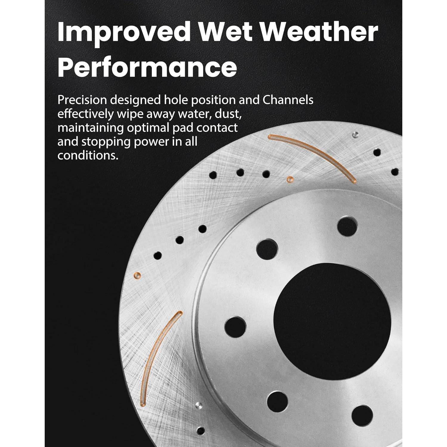 MOTOREVO Kit de Freno Delantero Corolla 2009-2019 275mm