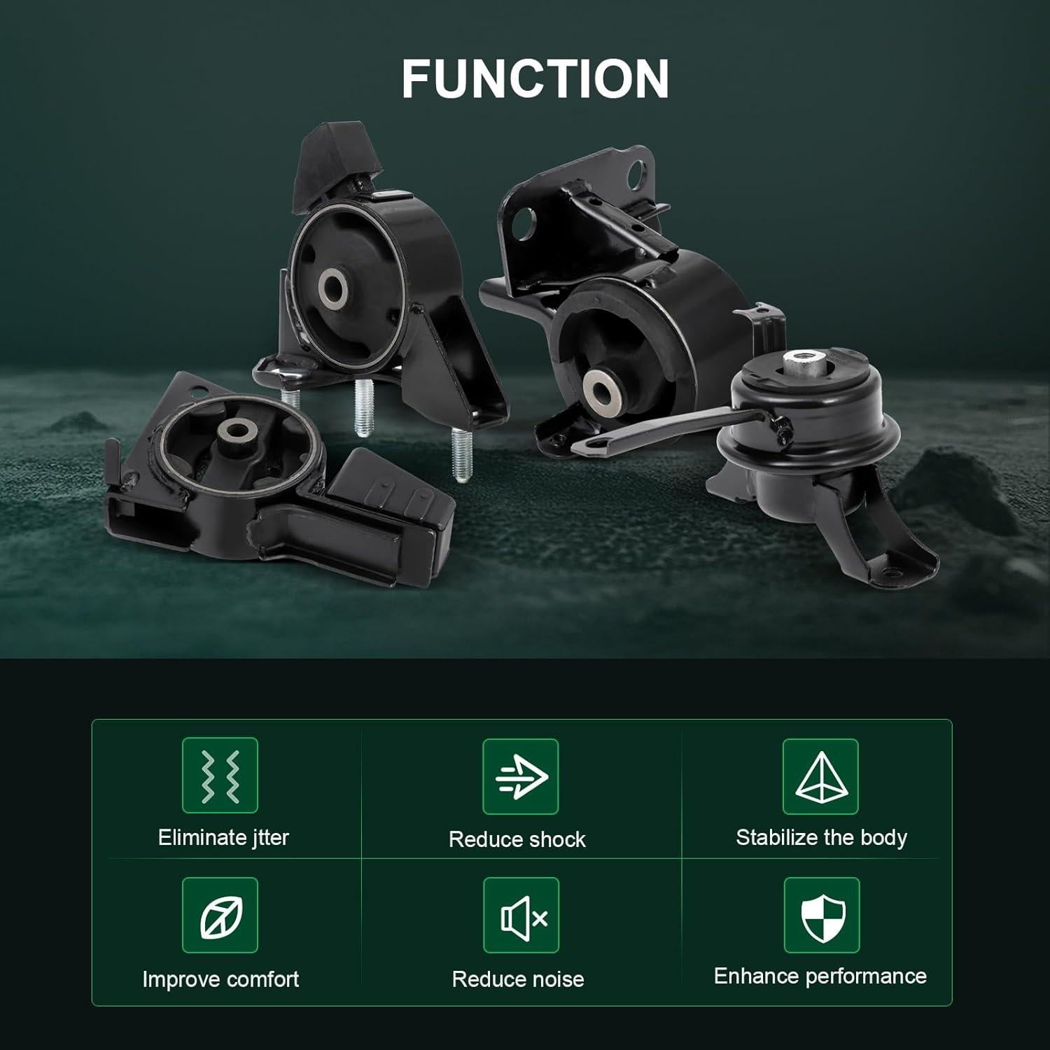 Juego de Soportes de Motor y Transmisión SCITOO para Toyota Corolla 1998-2002