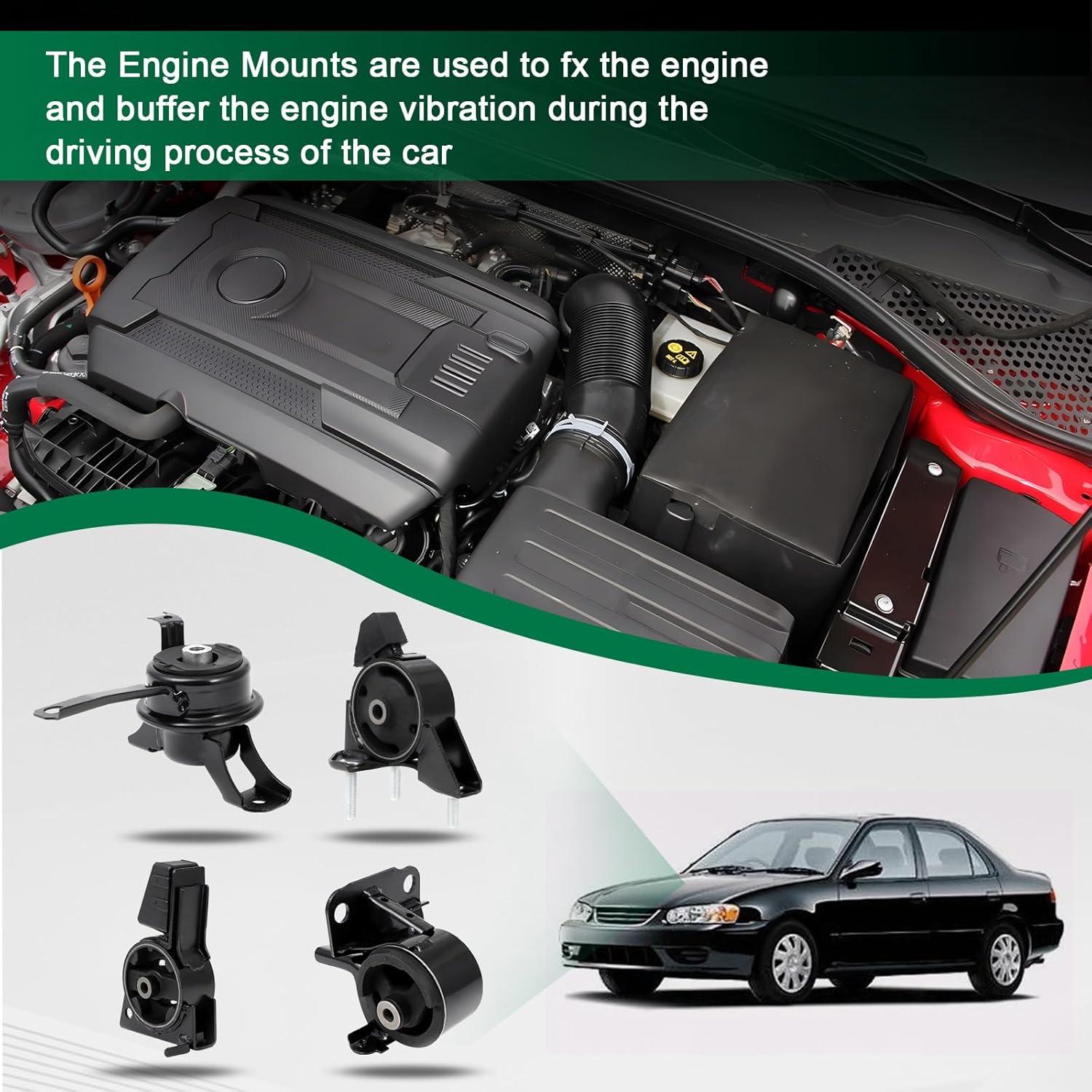 Juego de Soportes de Motor y Transmisión SCITOO para Toyota Corolla 1998-2002