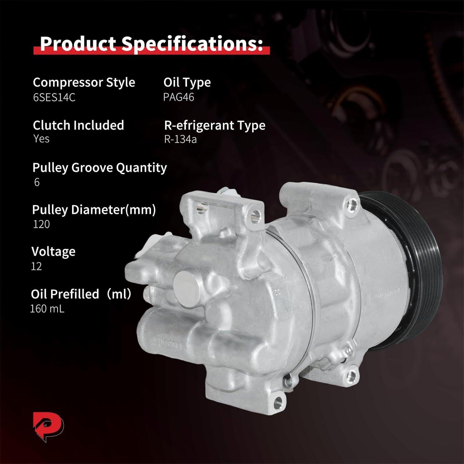 Compresor de A/C PHOBOOS para Toyota Corolla 2014-2022