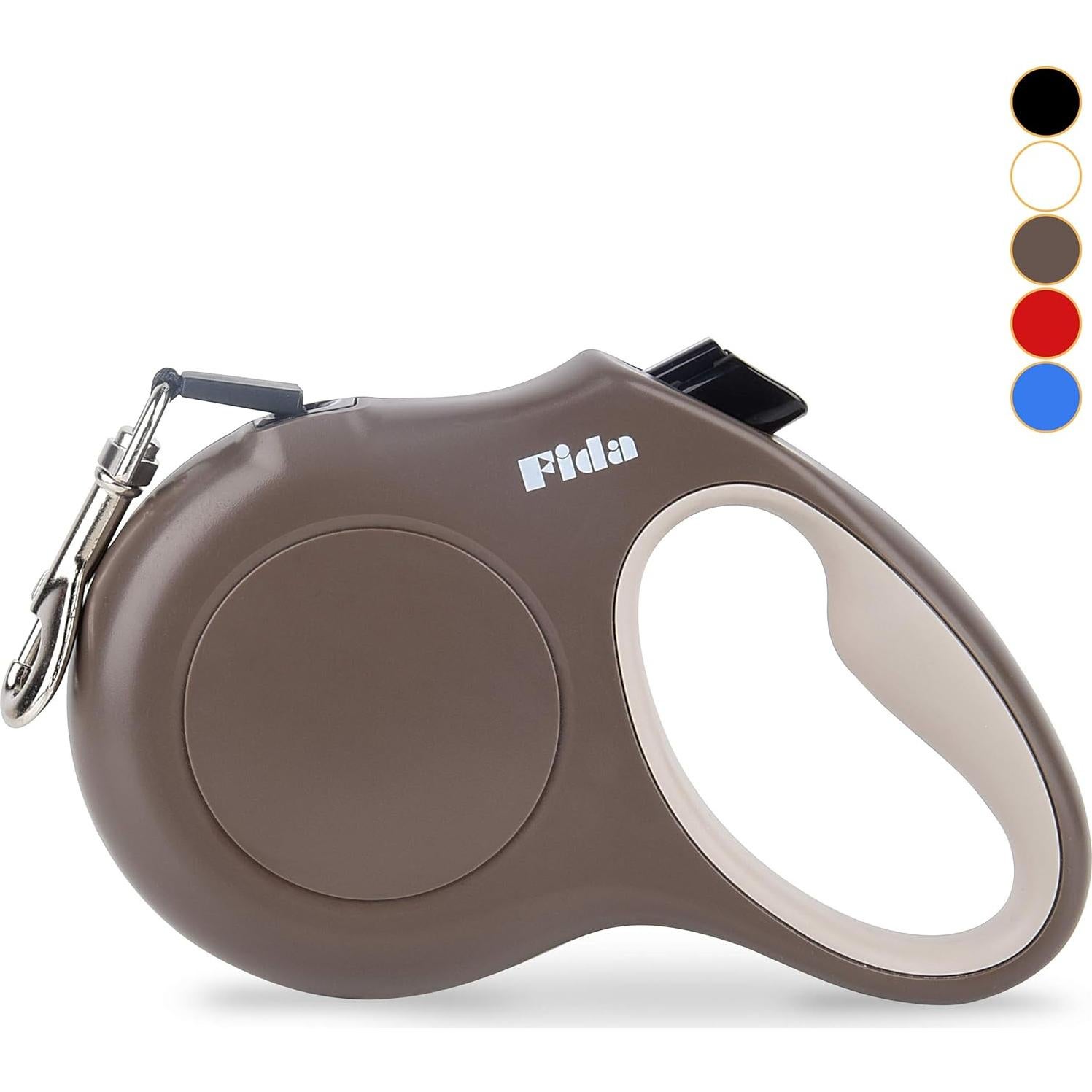 Correa Retráctil Fida para Perros 4.88m Grande Café