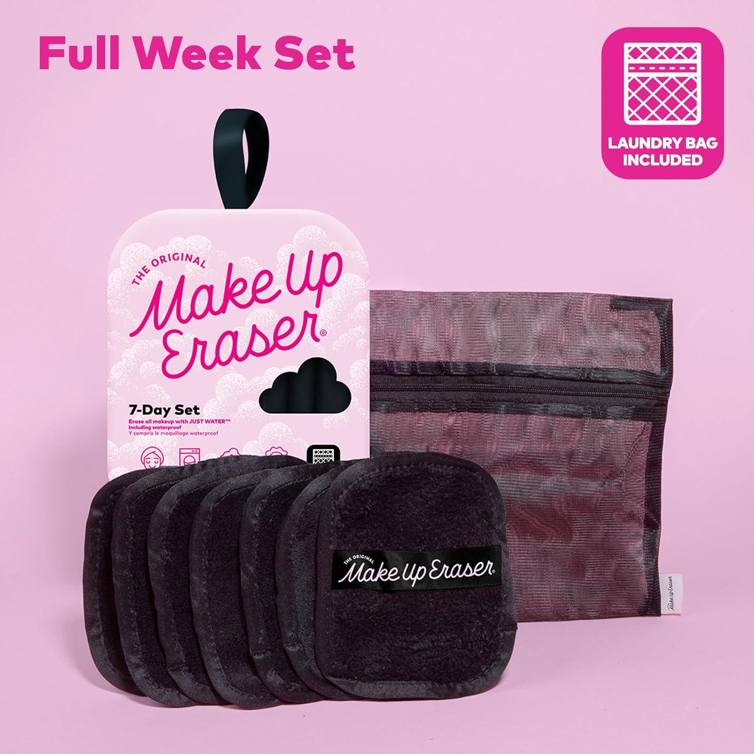 Set de 7 Toallitas Desmaquillantes Makeup Eraser - Negro