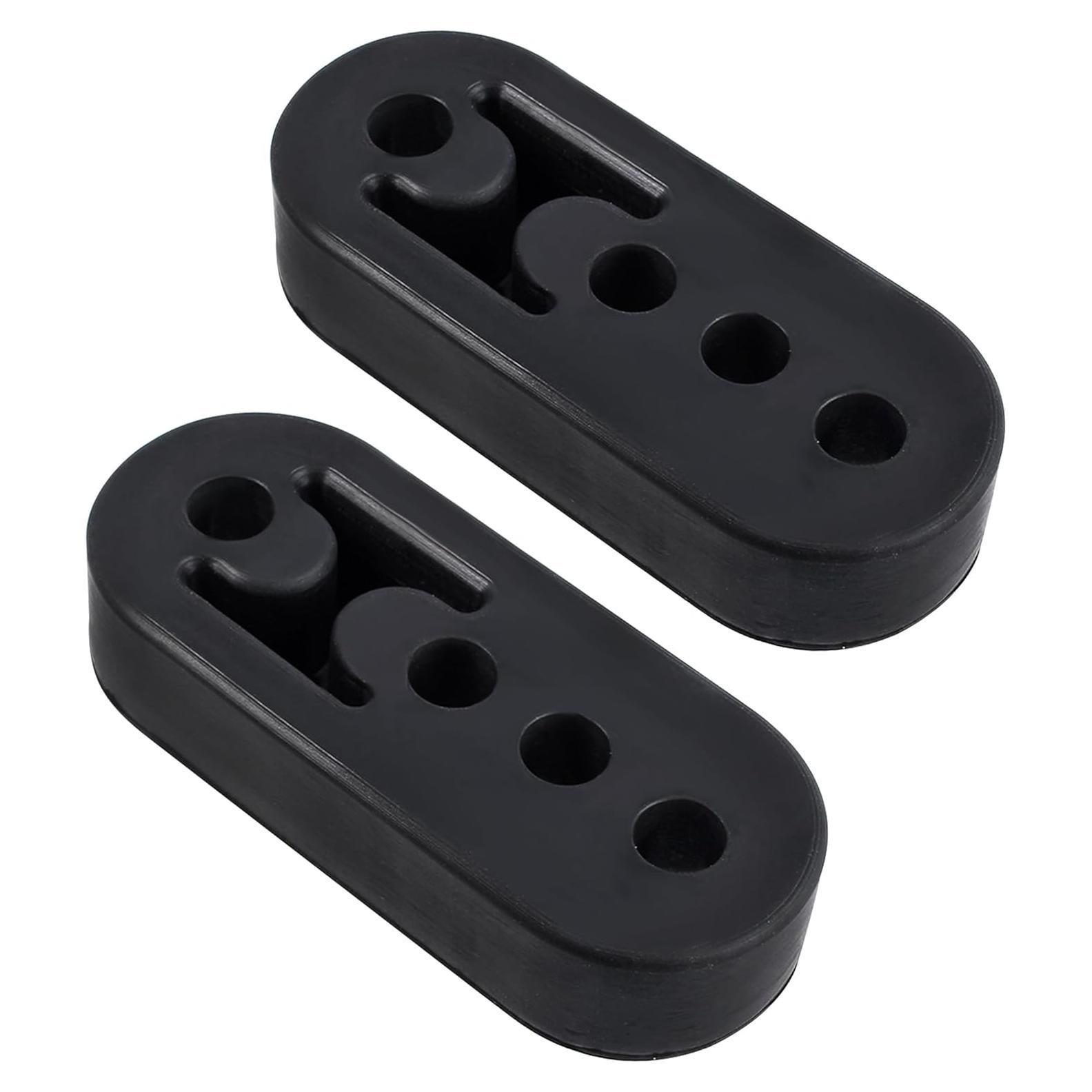Soportes de Escape de Goma 2PCS Universal 4 Agujeros Ajustables