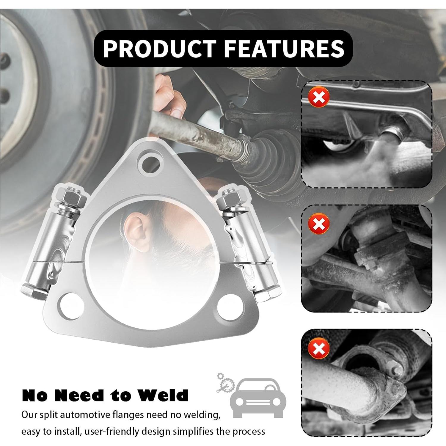 Brida de Escape Dividida YGDMD 6.35 cm Acero Galvanizado