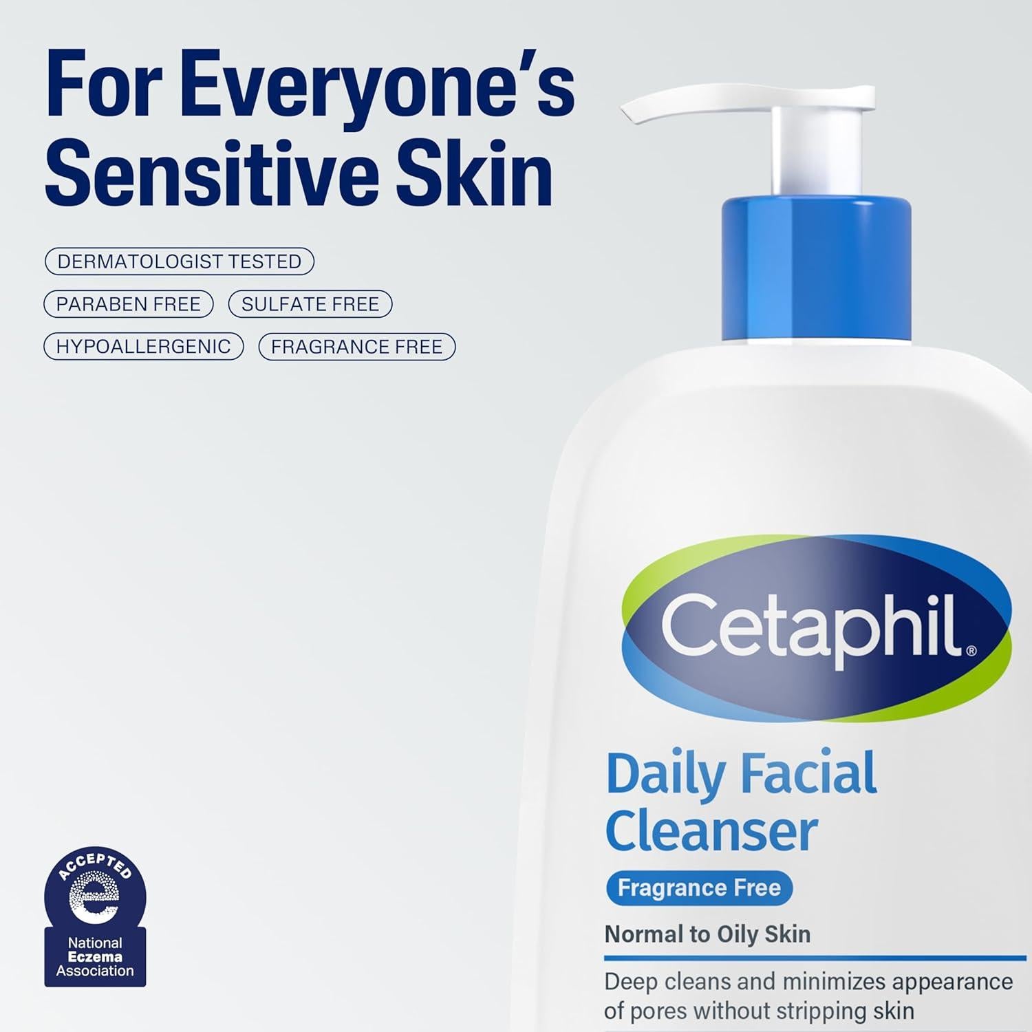 Limpiador Facial Cetaphil 473 ml Sin Fragancia Piel Sensible