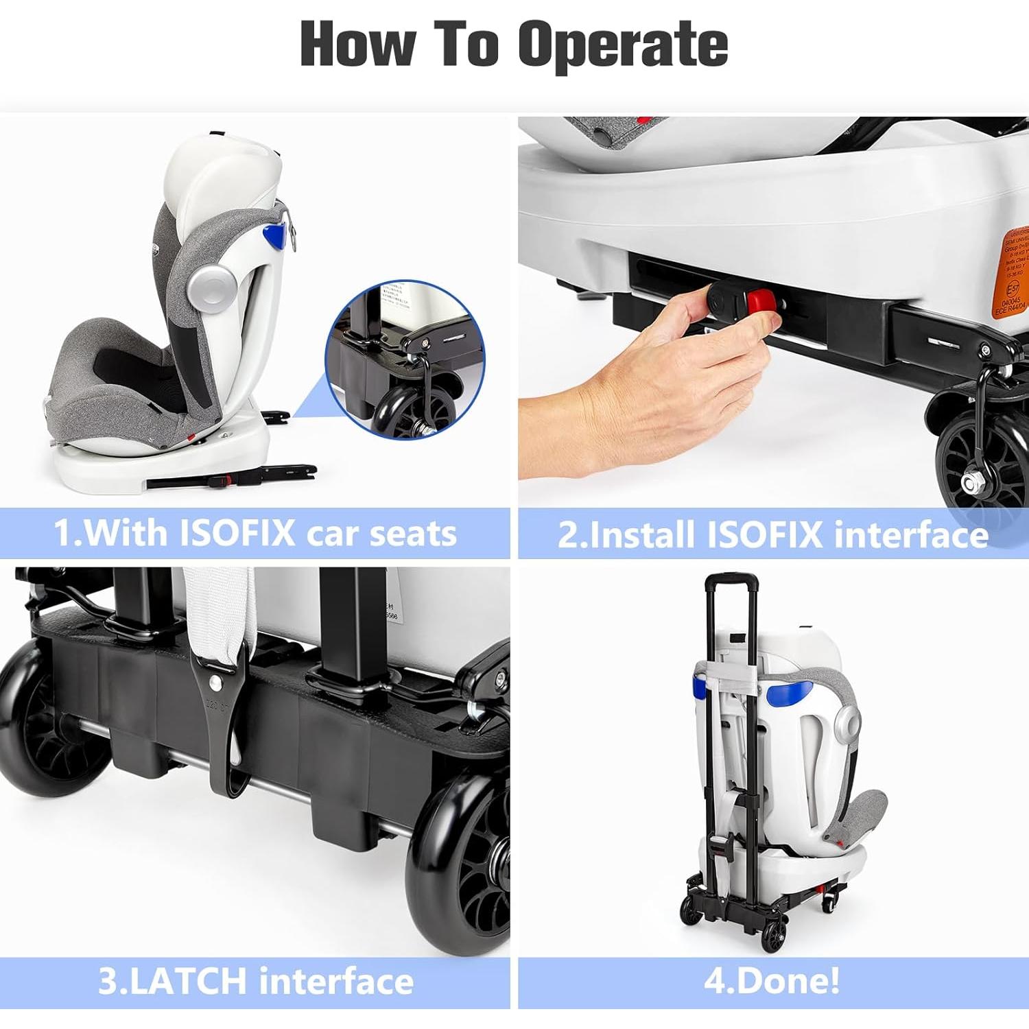 Carro de Viaje KEDSUM para Asiento de Auto Plegable 2.85 kg