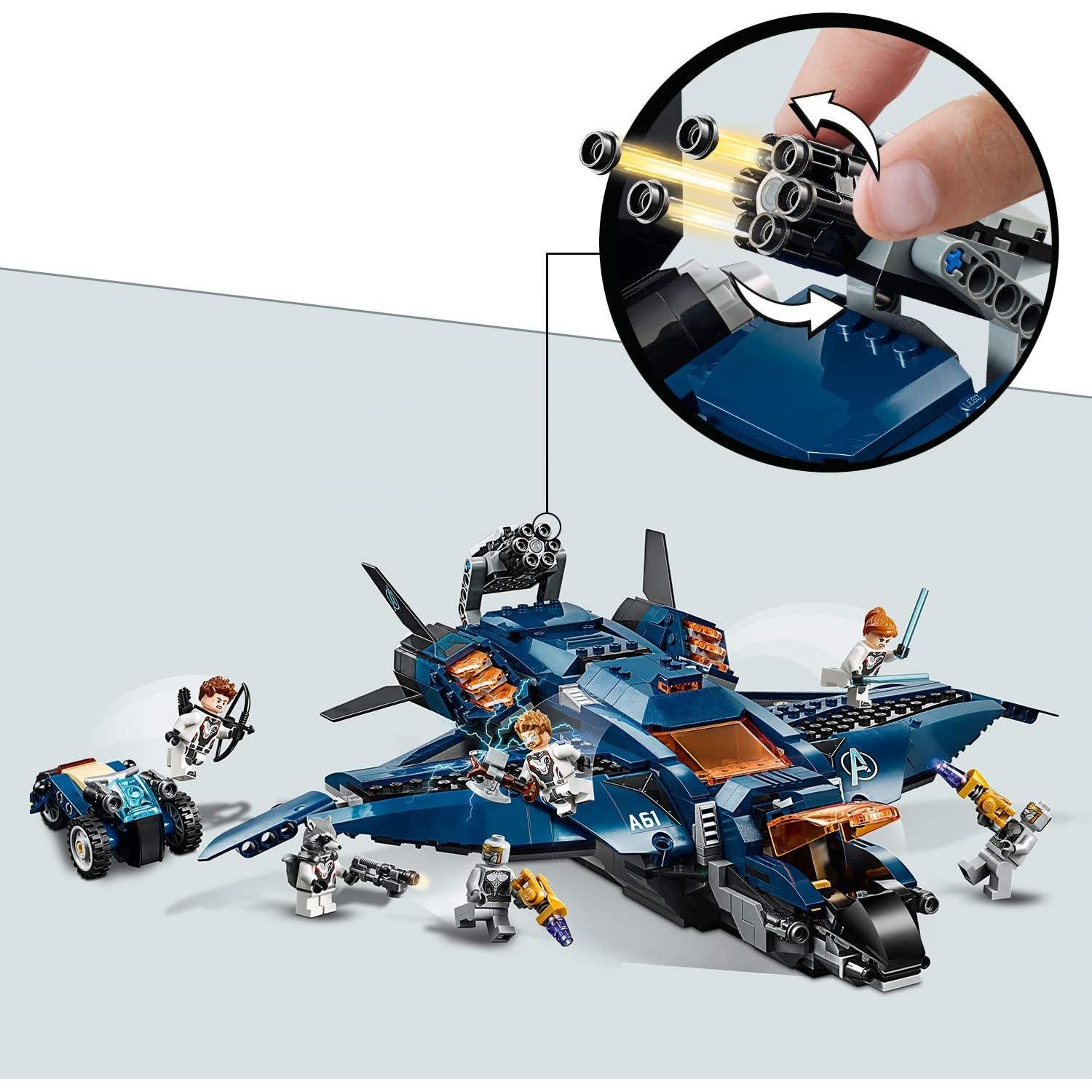 LEGO Quinjet Marvel 76126 con Black Widow y Thor
