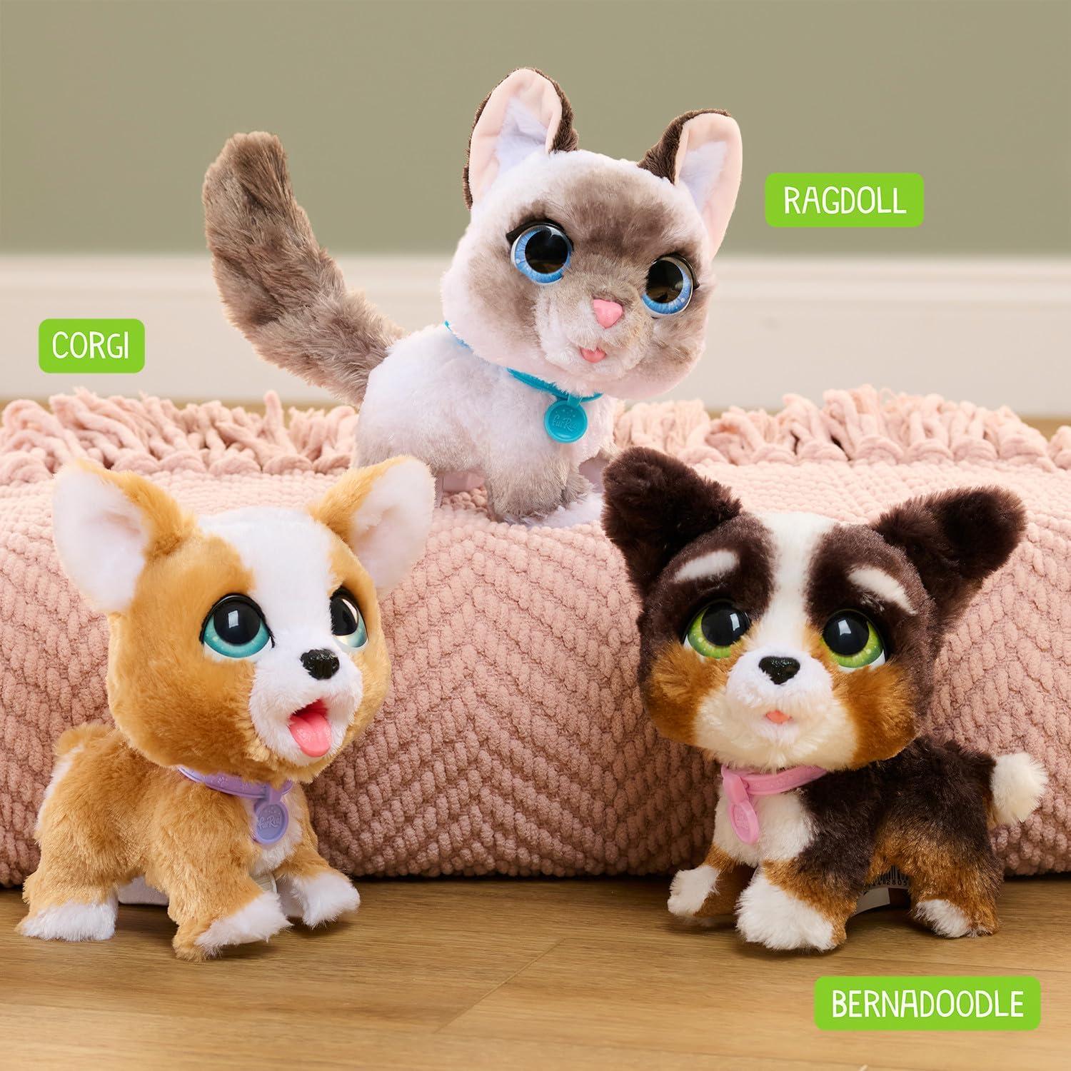 Wagalots Kitty, Small Interactive Plush, Faux Fur, Kids Toys for Ages 4 Up by Just Play