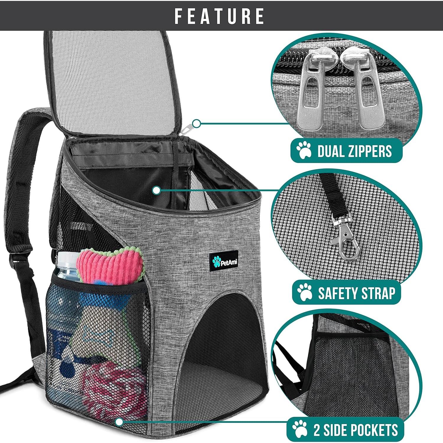Mochila Transportadora PetAmi para Perros y Gatos 8.16 kg