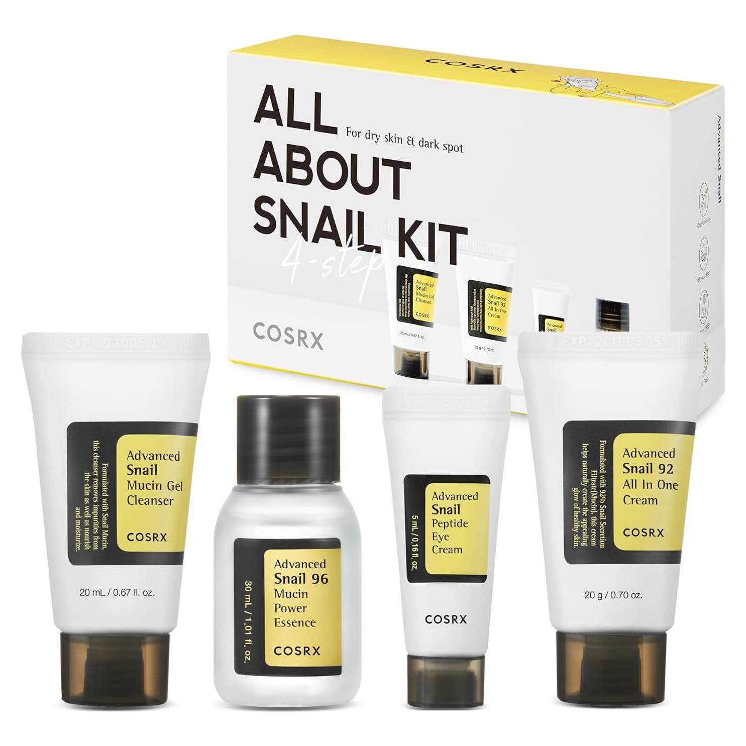 Set de Cuidado de Piel COSRX con Mucus de Caracol - 4 Piezas