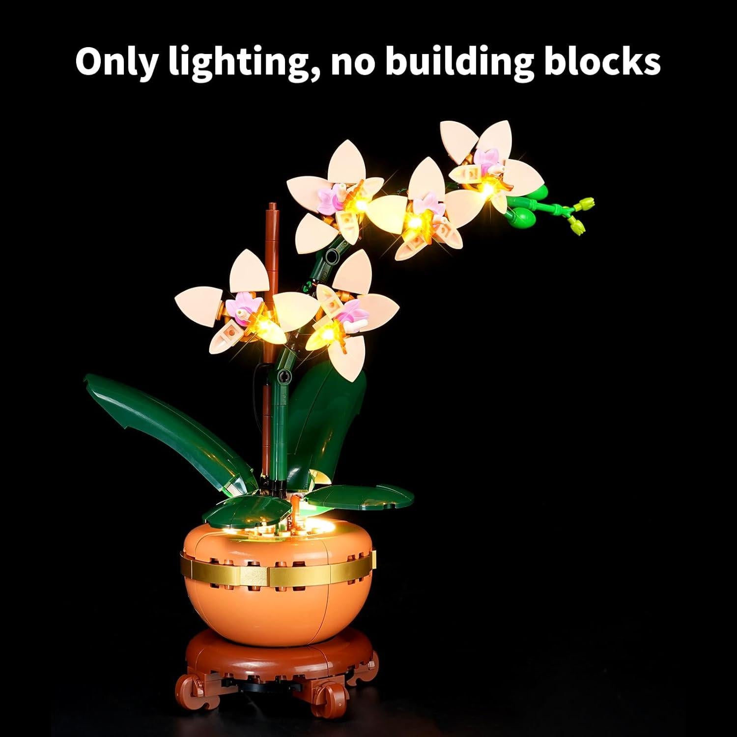 Kit de Luz LED Rorliny para Lego 10343 Mini Orquídea