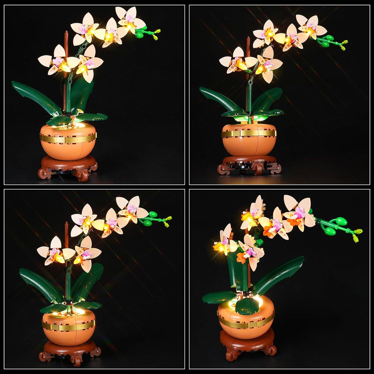 Kit de Luz LED Rorliny para Lego 10343 Mini Orquídea
