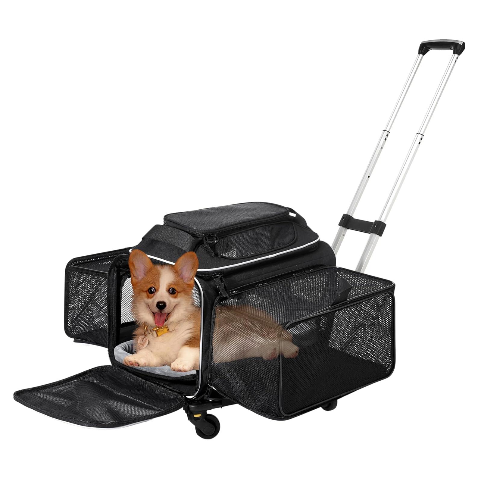 Transportador de Mascotas Cozy Cruiser Expandible con Ruedas