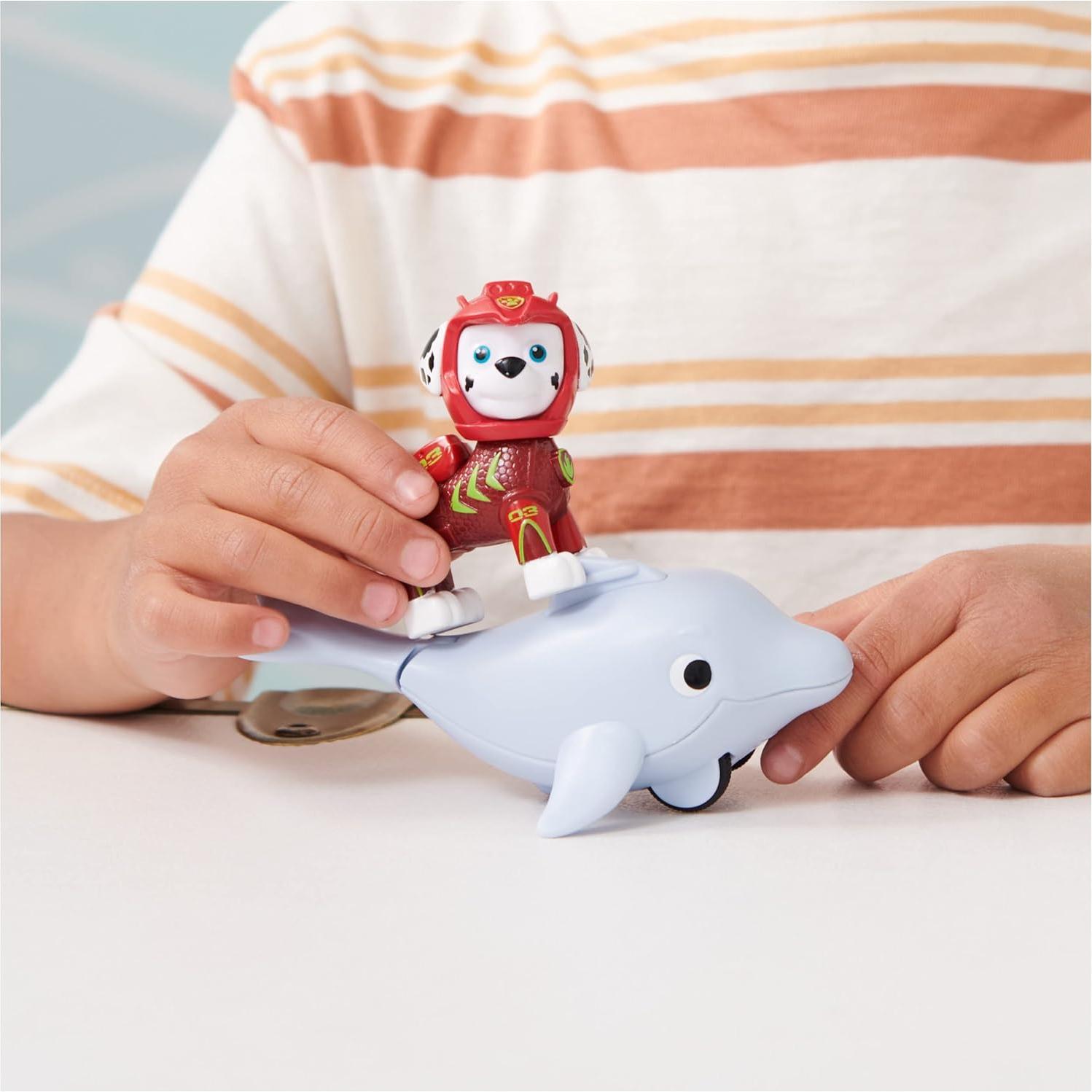 Figuras de Acción Paw Patrol Aqua Pups Marshall y Delfín