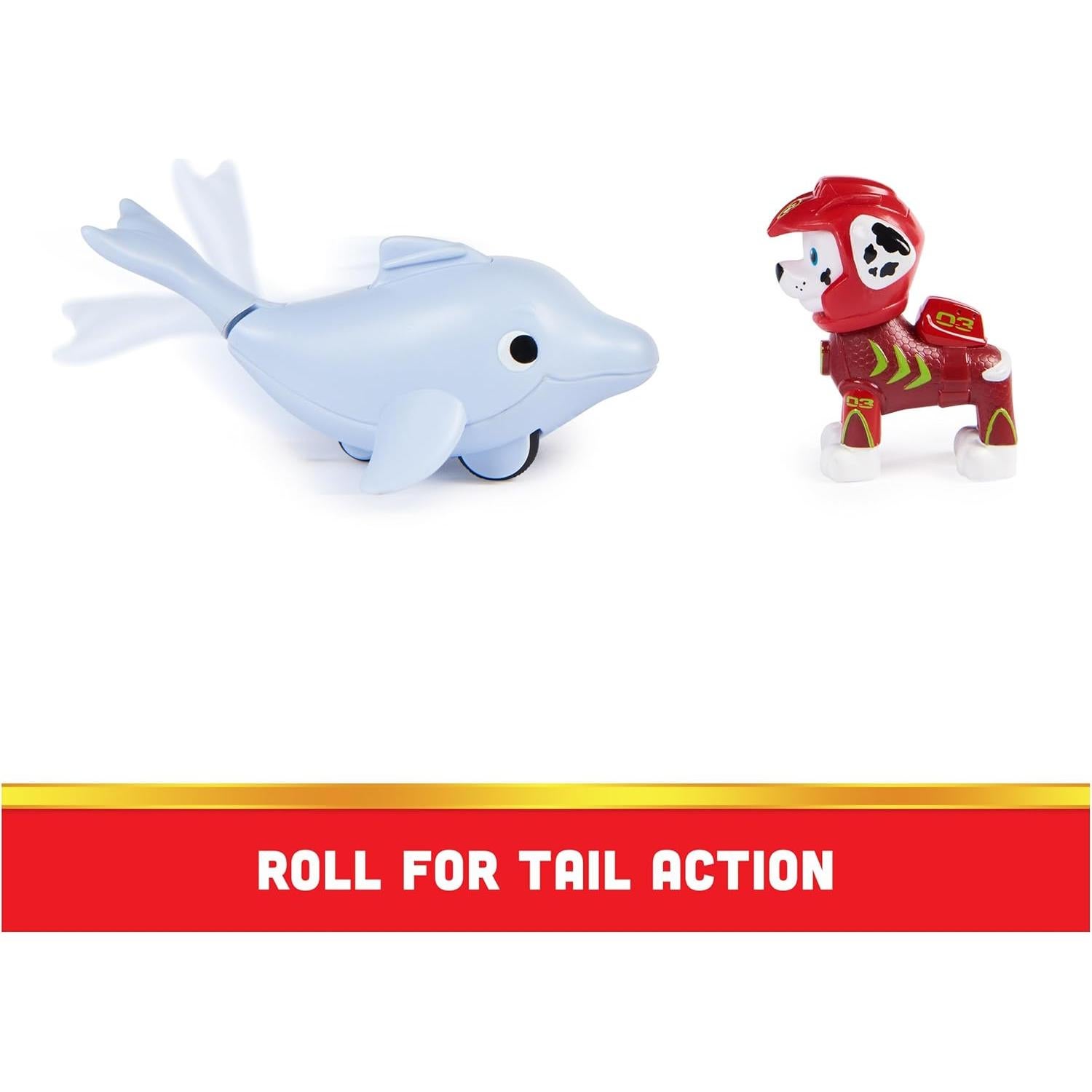 Figuras de Acción Paw Patrol Aqua Pups Marshall y Delfín