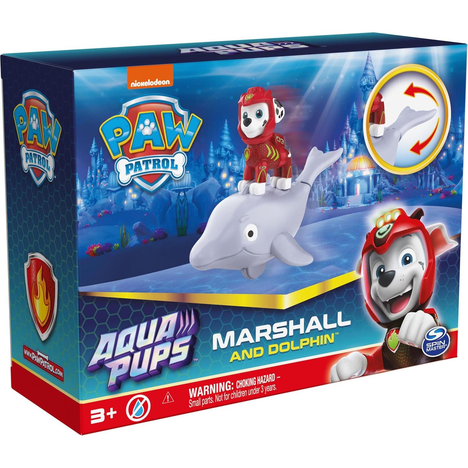 Figuras de Acción Paw Patrol Aqua Pups Marshall y Delfín