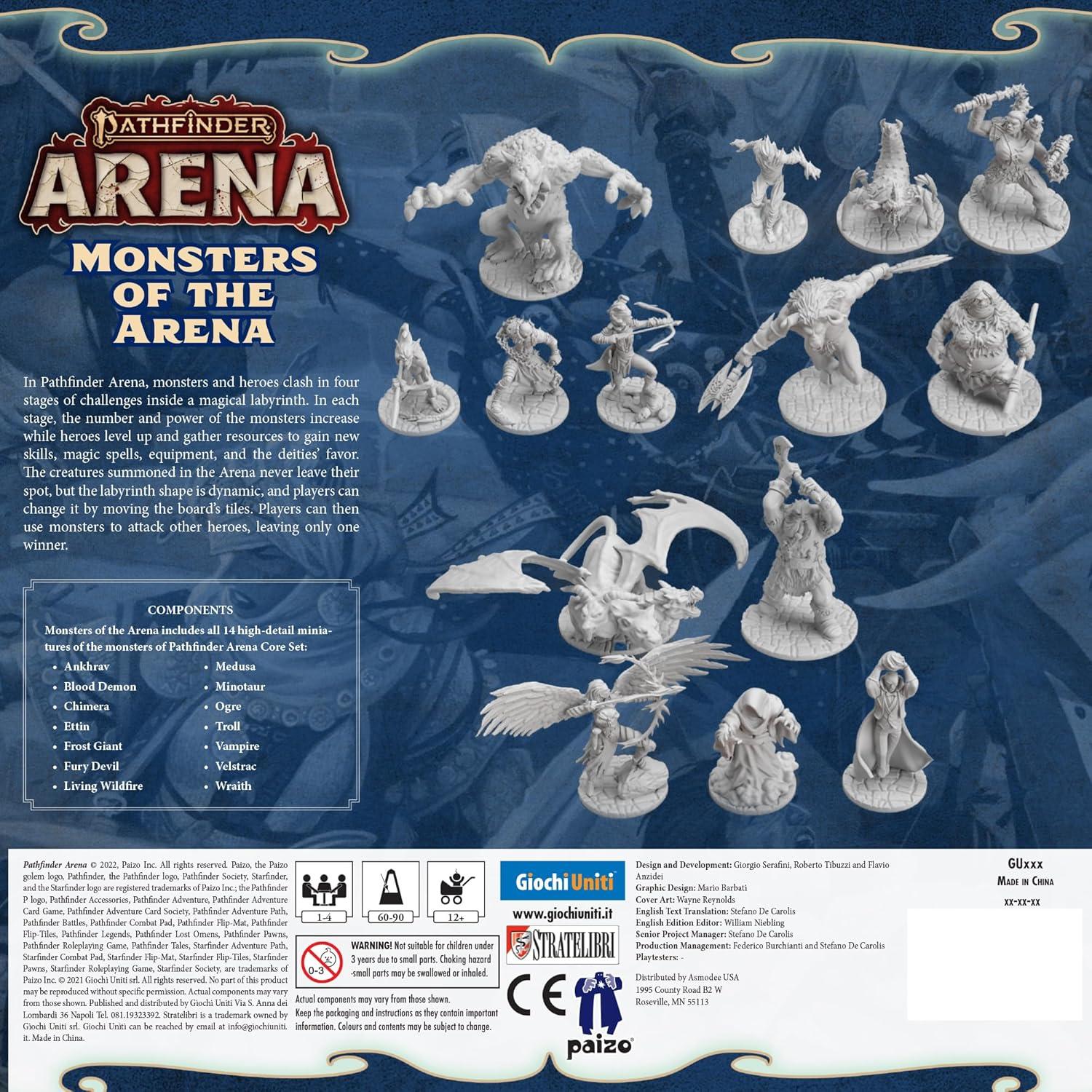 Miniaturas Pathfinder Arena - 14 Monstruos Exclusivos