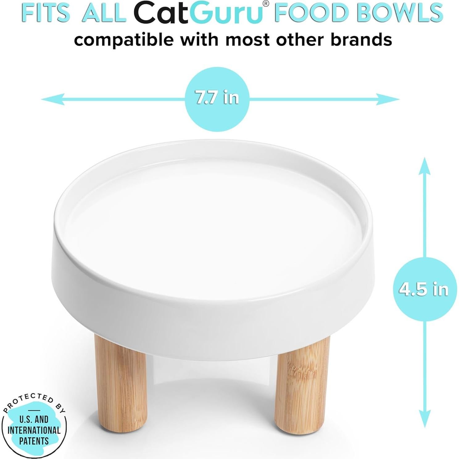 Mesa de Comida Elevada CatGuru para Gatos - Malvavisco Alto