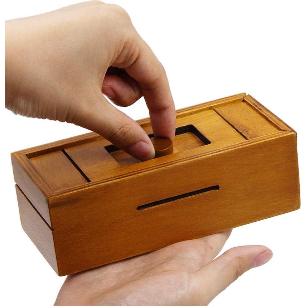Caja Puzzle de Madera ATDAWN con Compartimentos Secretos