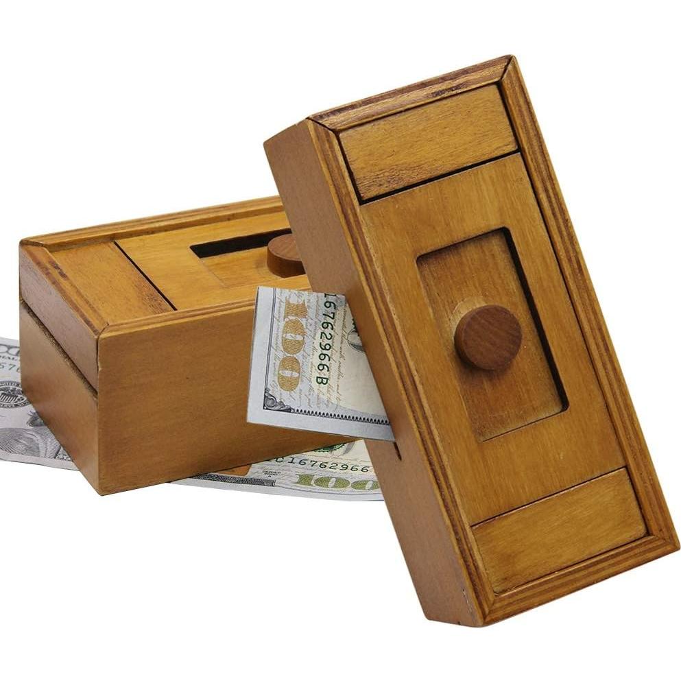 Caja Puzzle de Madera ATDAWN con Compartimentos Secretos