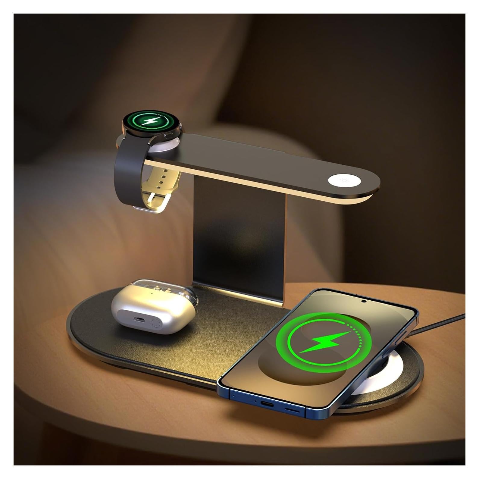 Estación de Carga Inalámbrica 4 en 1 Guanyu para Samsung 18W