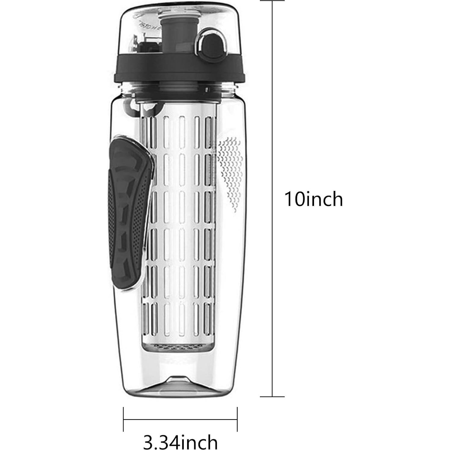 Botella de Agua Infusora Mooisco 0.91L Plástico Libre BPA Negra